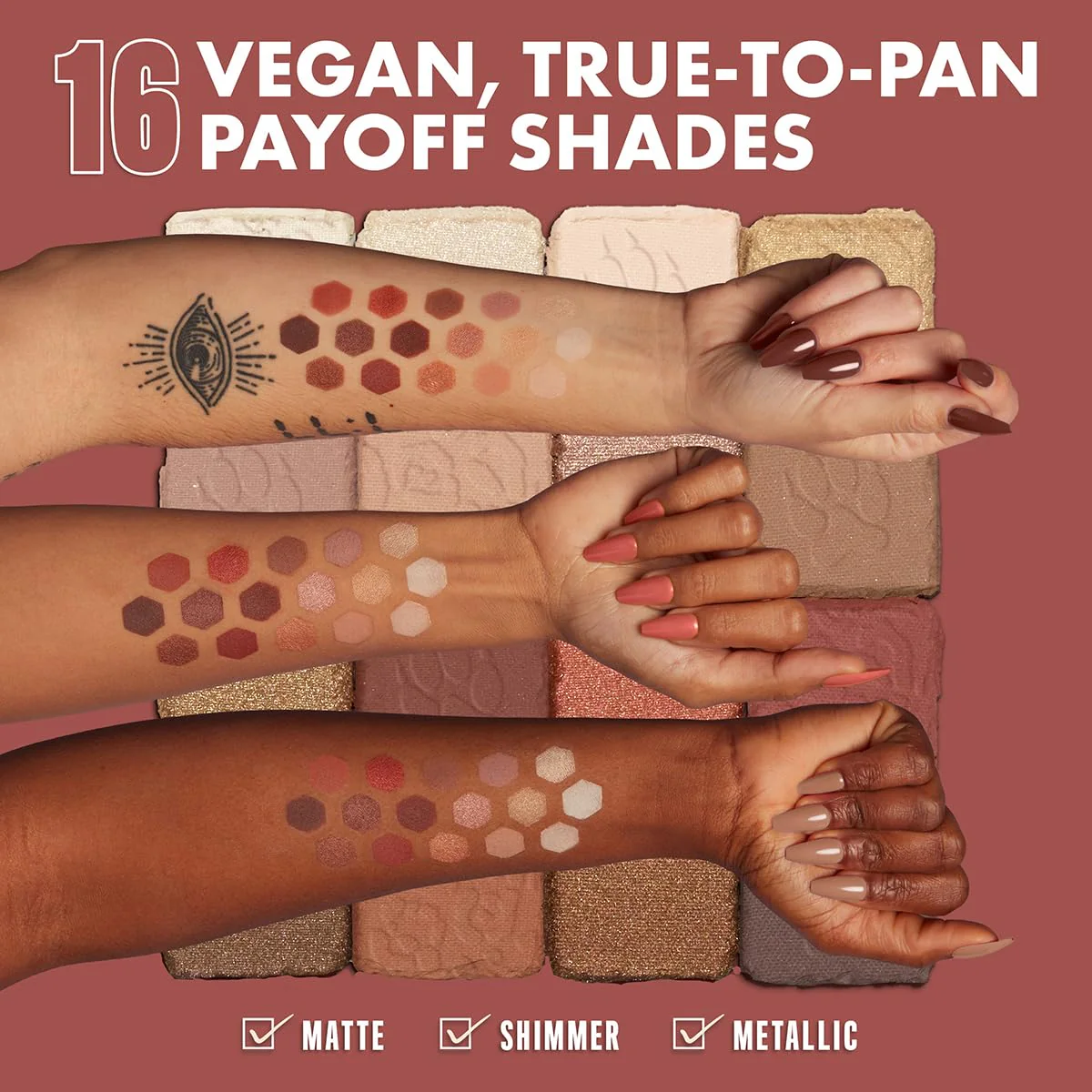 NYX PROFESSIONAL MAKEUP Ultimate Shadow Palette, Eyeshadow Palette - Warm Neutrals - Image 4