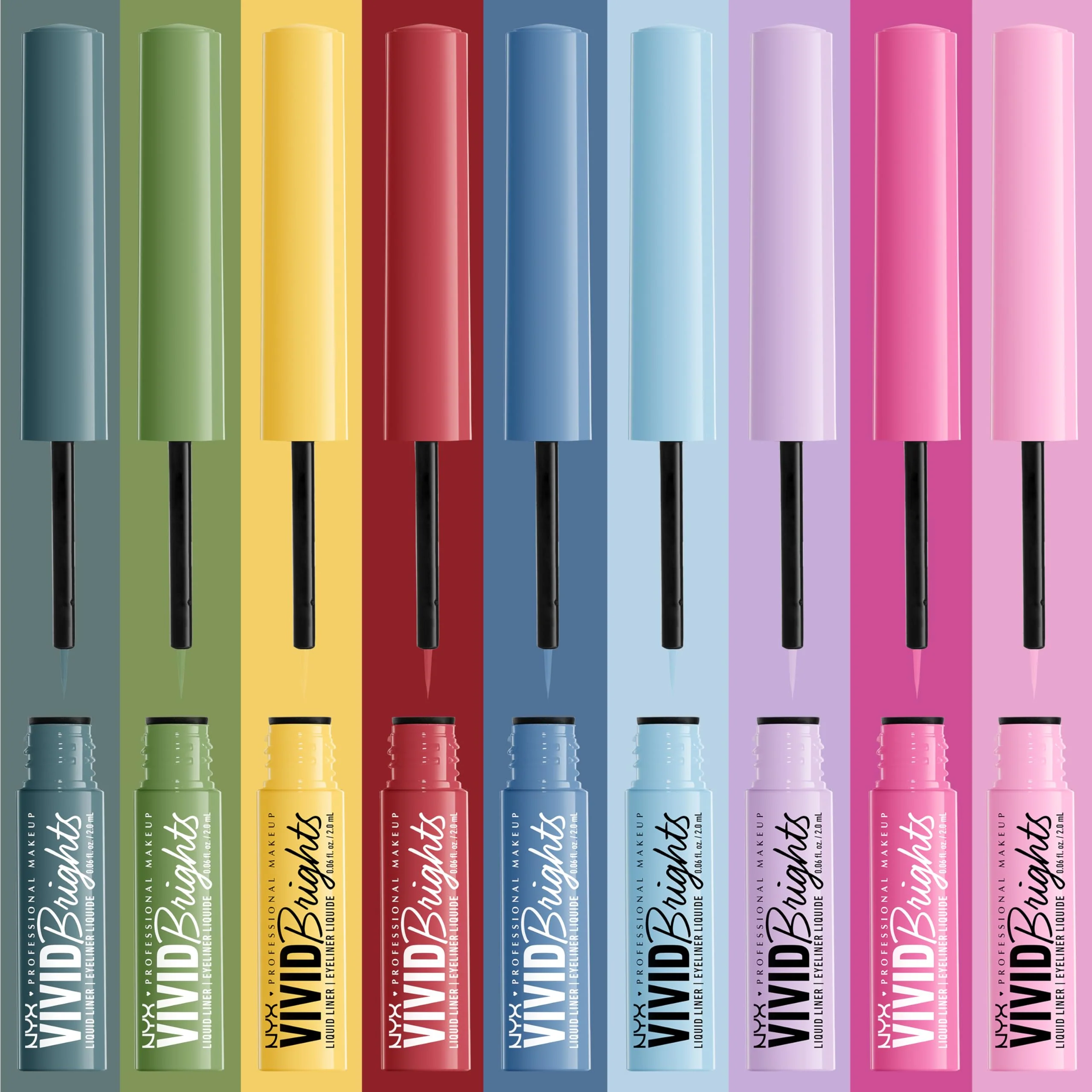 NYX PROFESSIONAL MAKEUP Vivid Brights Liquid Liner, Smear-Resistant Eyeliner with Precise Tip - Don't Pink Twice - Image 6