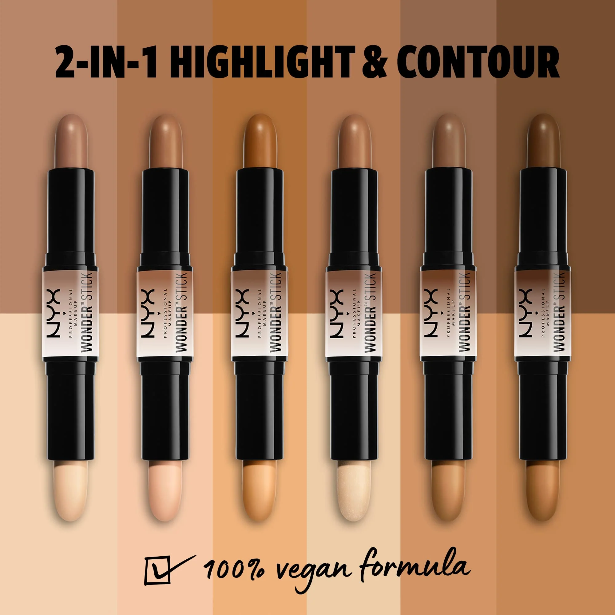 NYX PROFESSIONAL MAKEUP Wonder Stick, Highlight & Contour - Deep Rich - Image 5