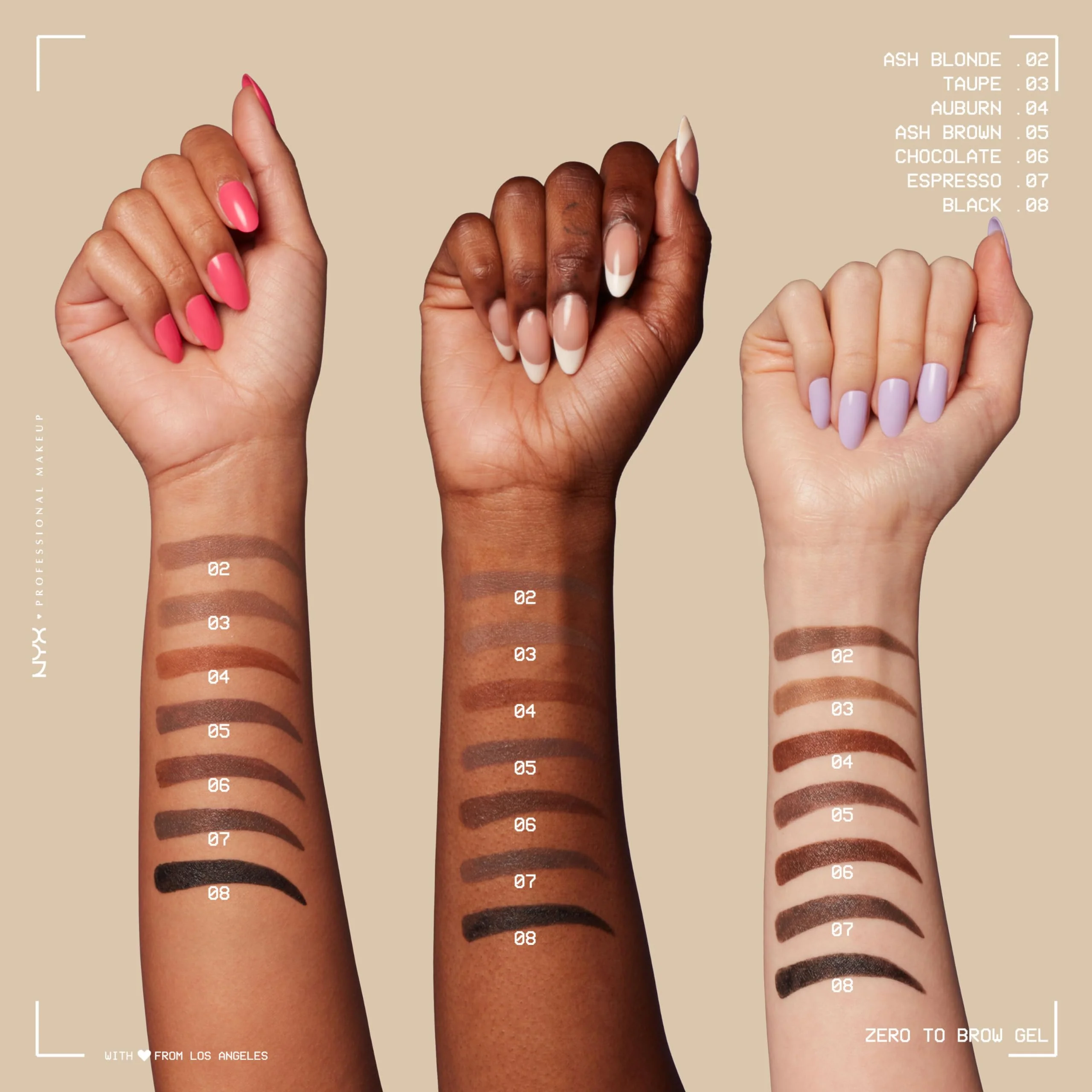 NYX PROFESSIONAL MAKEUP Zero to Brow, Longwear Eyebrow Gel, Auburn - Image 3