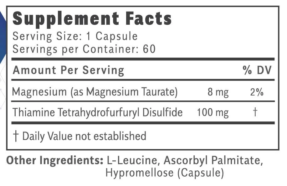 Objective Nutrients Thiamax Vitamin B1 (Thiamine TTFD), The Original, No Toxic Fillers, Supports Energy Metabolism, High Dose, Third Party Tested, All Active Ingredients 100mg, 180 Count - Image 3
