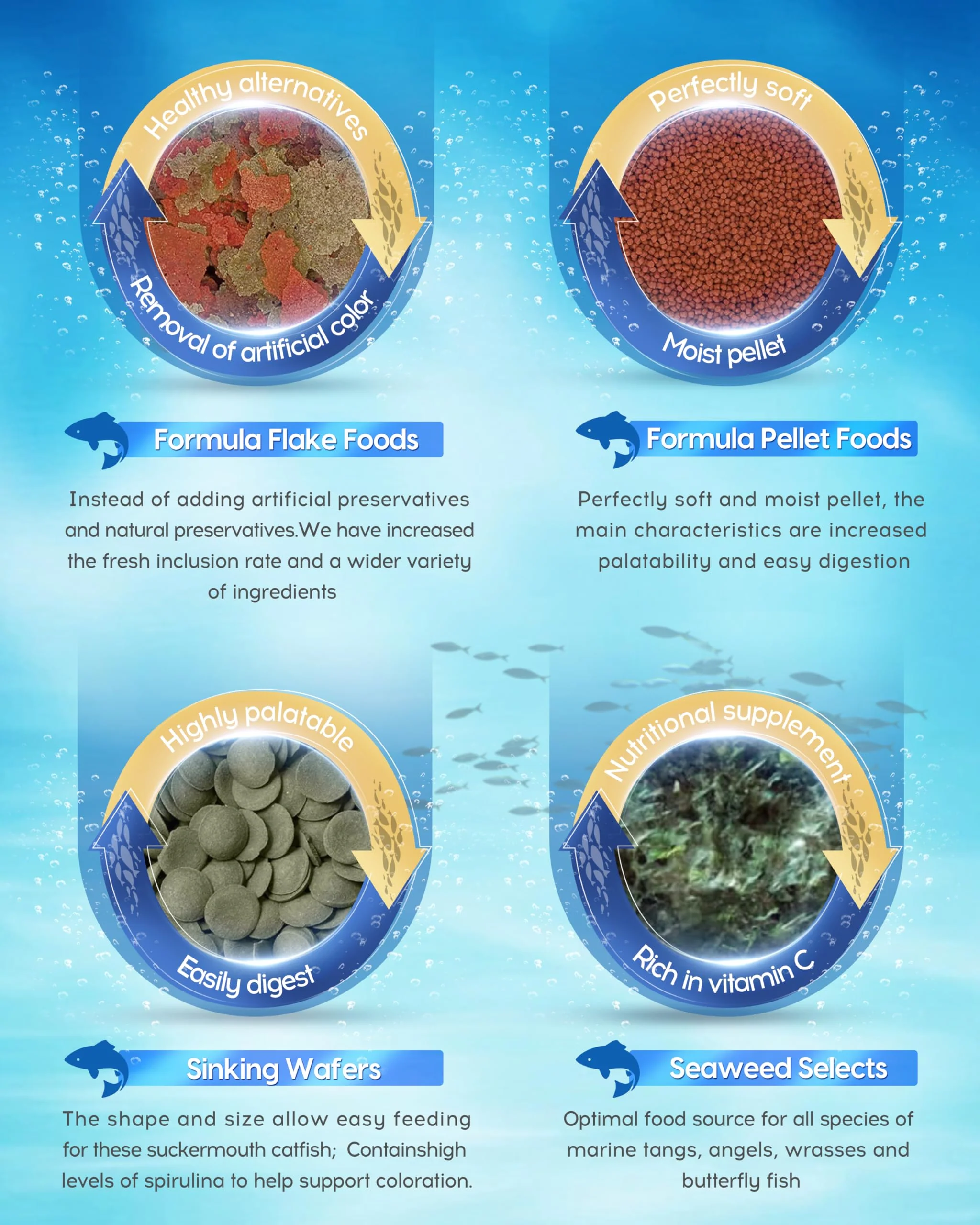 Ocean Nutrition Fish Food Flakes - Cichlid Fish Food, High Protein Flakes, Tropical, Ideal Cichlid Food for Angelfish, Kribensis, Ram and More, Made in The USA, 2.5 oz (70 g) - Image 2