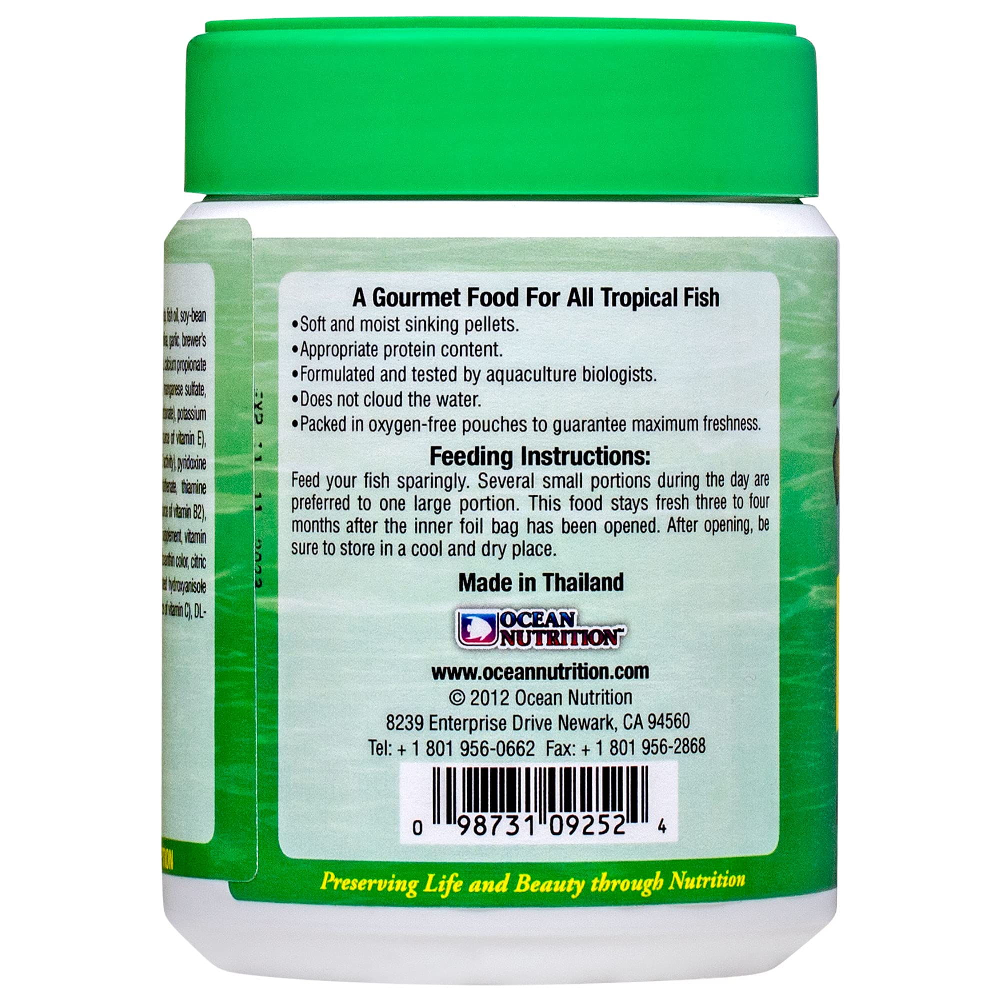 Ocean Nutrition Formula Two Pellets - Fish Food for Herbivorous & Omnivorous Marine Tropical Fish, High Protein(40%) - 7 oz (200 g) Medium Pellets - Image 7