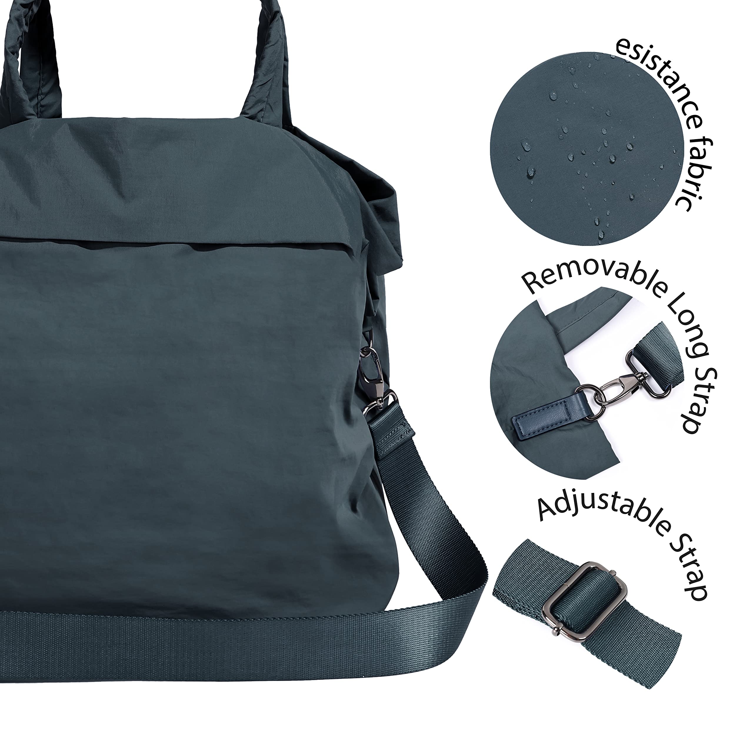 ODODOS 19L Multi Hobo Bags 2.0 with 2 Straps for Women, Totes Handbags, Crossbody Shoulder Bags, Deep Navy - Image 3