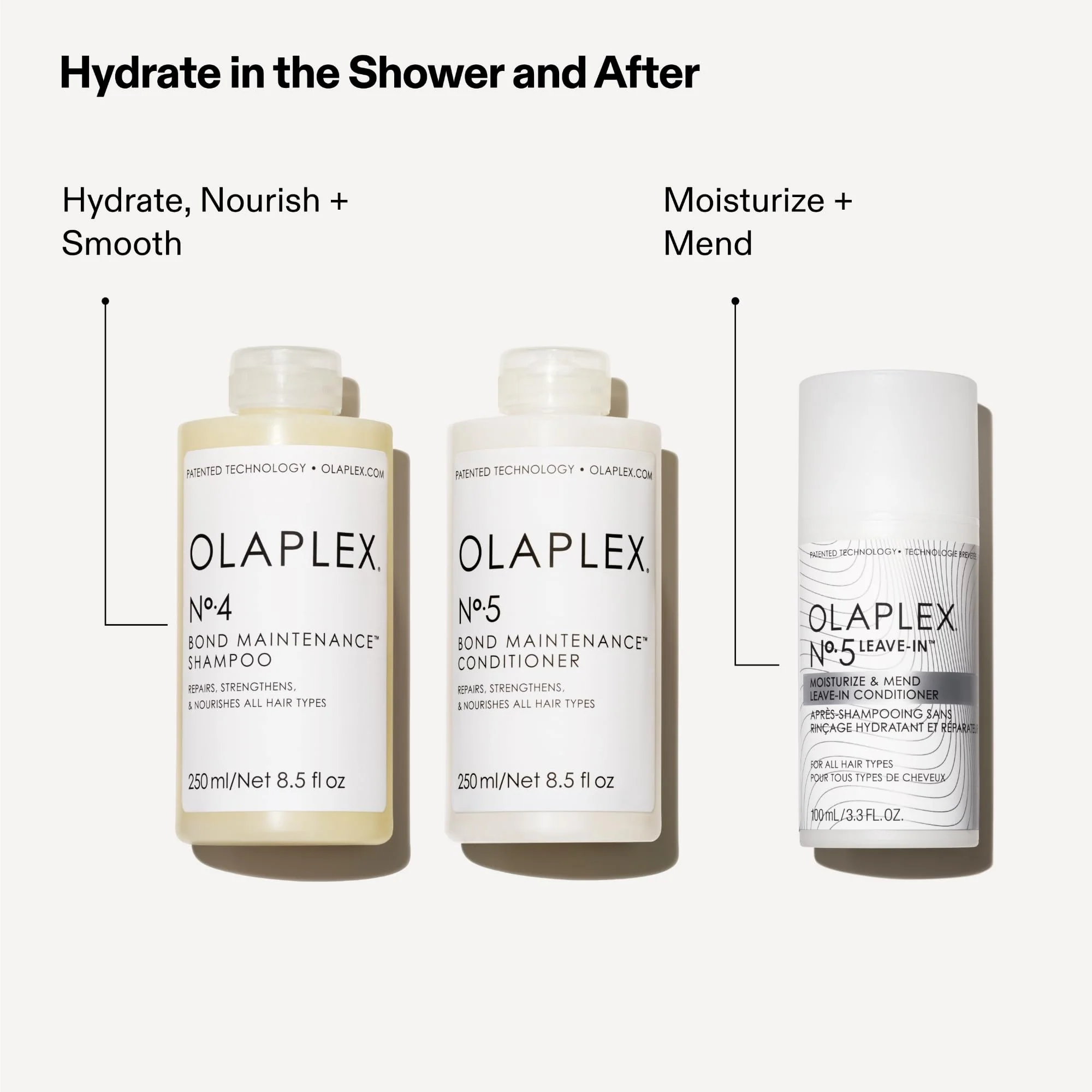 Olaplex Nº. 5 Leave-In Conditioner: Moisturizes & Mends Split Ends | Reduces Breakage & Repairs, Protects Damaged Hair | For Coily, Curly, Straight, and Wavy, Stocking Stuffers, 100 mL / 3.3 Fl Oz - Image 4