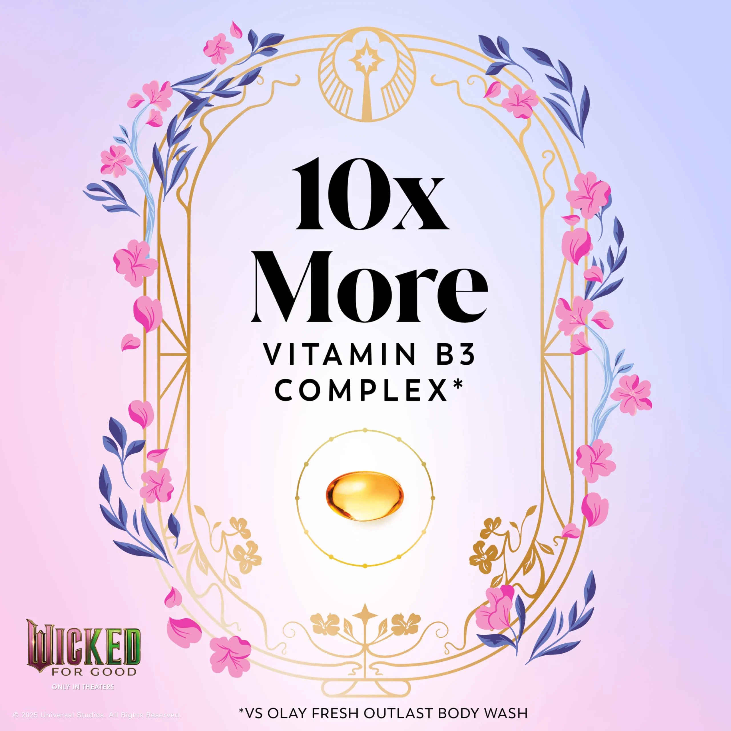 Olay Body Wash for Women, Couldn't Be Lovelier Glinda's Edition, Intensely Hydrating & Renewing, Pro-Hyaluronic Acid Serum with Vitamin B3, For All Skin Types, Raspberry & Bubbles Scent, 20 fl oz - Image 7