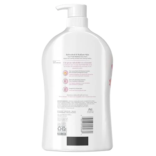 Olay Body Wash for Women, Fresh Radiance, Refreshing & Renewing, Made with Plant Based Cleansers, B3 Botanical Complex, For All Skin Types, Peach & Cherry Blossom Scent, 33 fl oz - Image 2