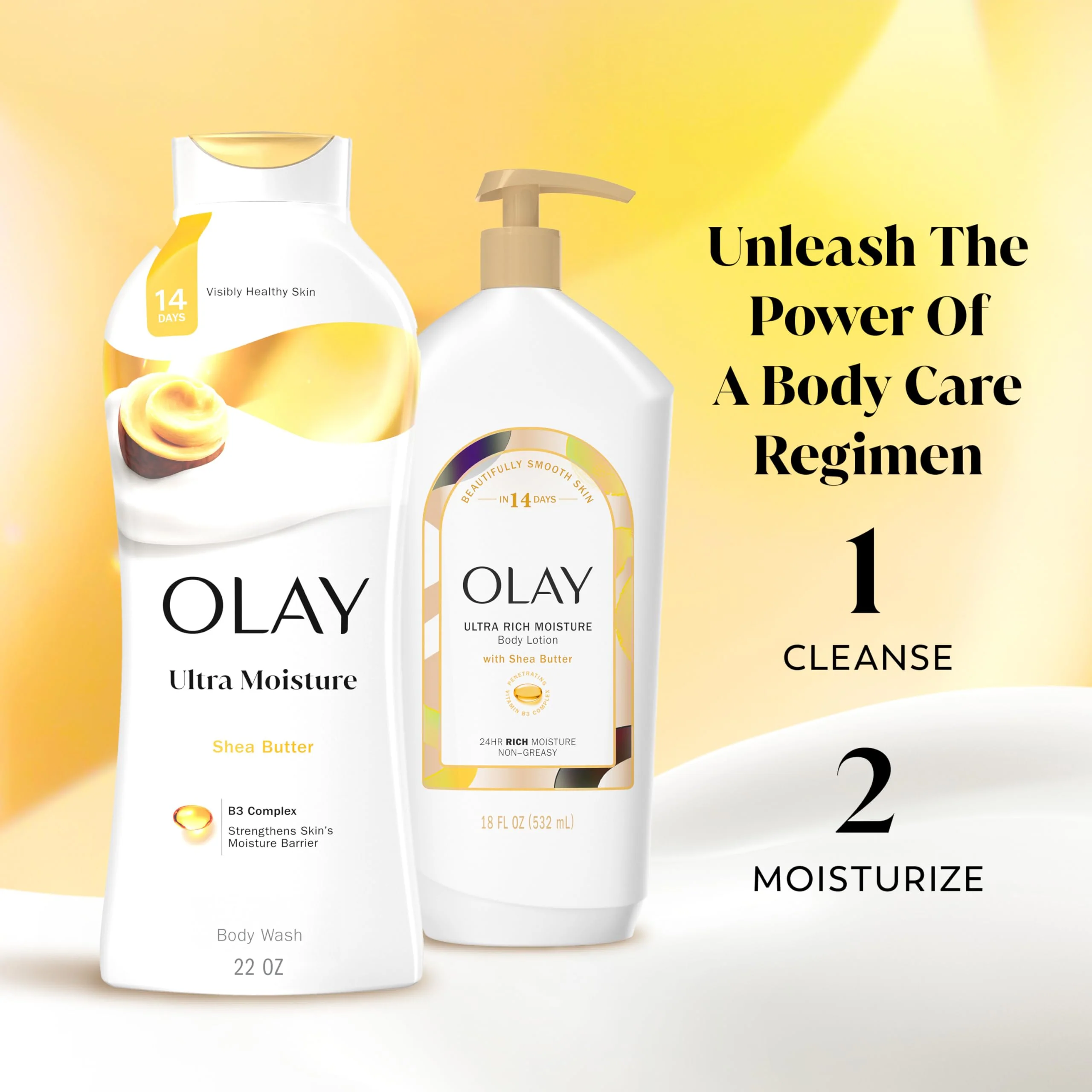 Olay Body Wash for Women, Ultra Moisture, 24hr Moisturizing, Hydrating & Refreshing, B3 Vitamin Complex, Free of Parabens & Phthalates, for All Skin Types, Shea Butter Scent, 22 fl oz (Pack of 4) - Image 5