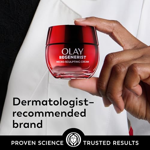 Olay Face Moisturizer, Regenerist Micro-Sculpting Cream for Women, Fragrance-Free - Anti-Aging, Anti-Wrinkle, Firming Skin Care - Triple Collagen Cream, Peptide, Hyaluronic Acid, Niacinamide, 1.7oz - Image 6