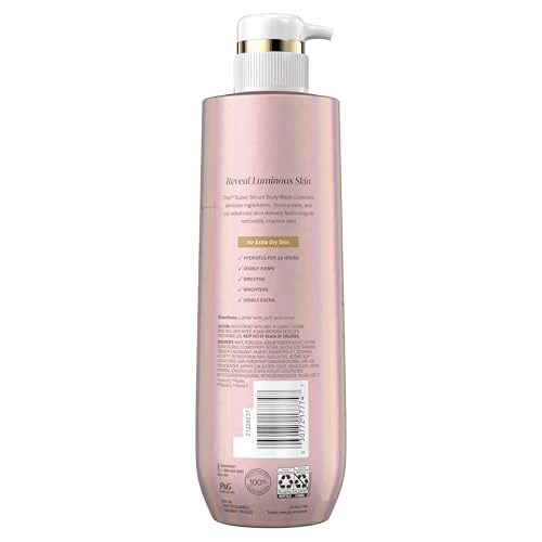 Olay Super Serum Body Wash for Extra Dry Skin, 24hr Long Lasting Hydration, 5+ Ingredient Complex for Bright Even Firm Luminous Skin, 18.5 Fl Oz - Image 2