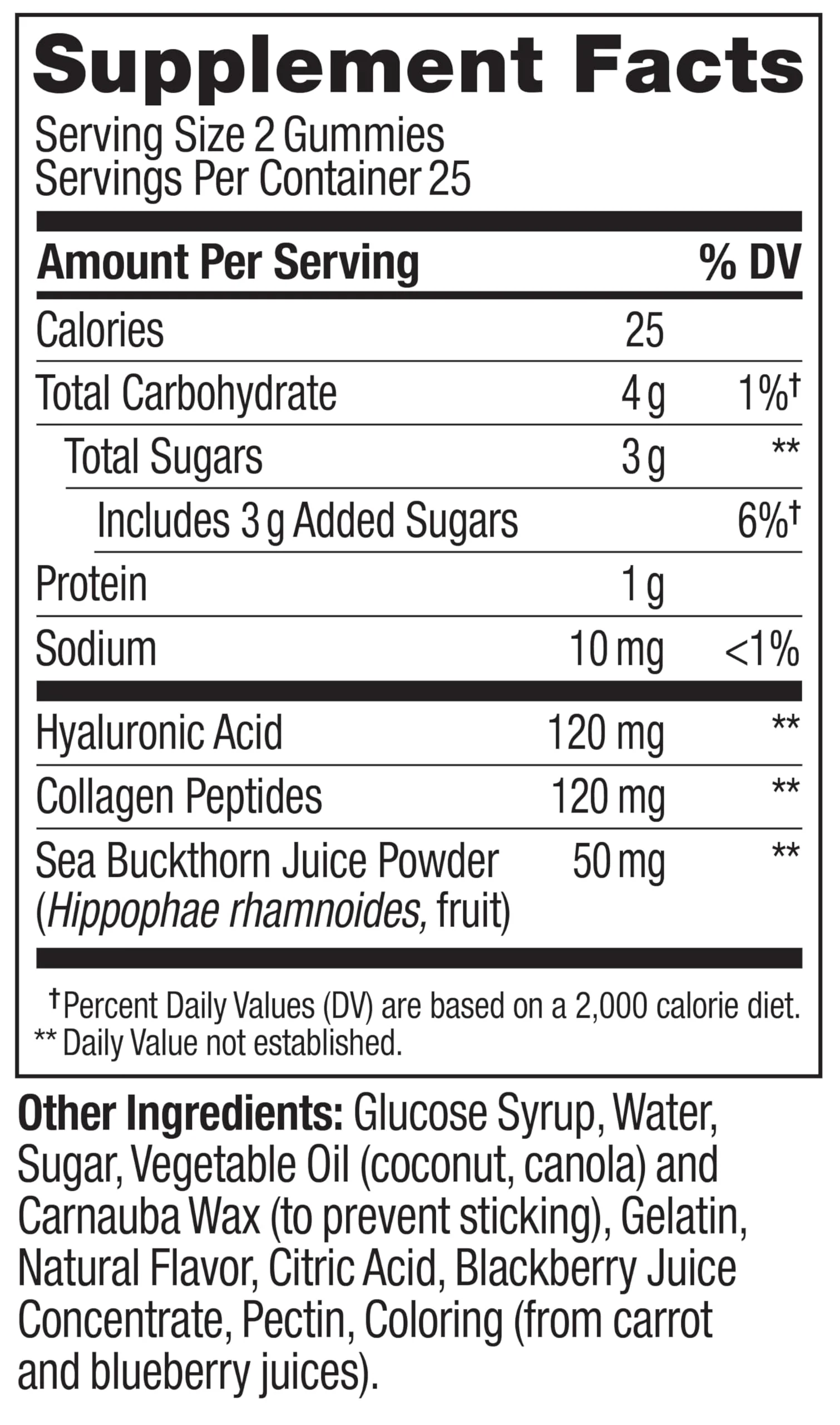 OLLY Glowing Skin Gummy, Hydrated & Youthful Skin,* Hyaluronic Acid, Collagen Peptides, Sea Buckthorn, Plump Berry Flavor, 25 Day Supply - 50 Count - Image 5