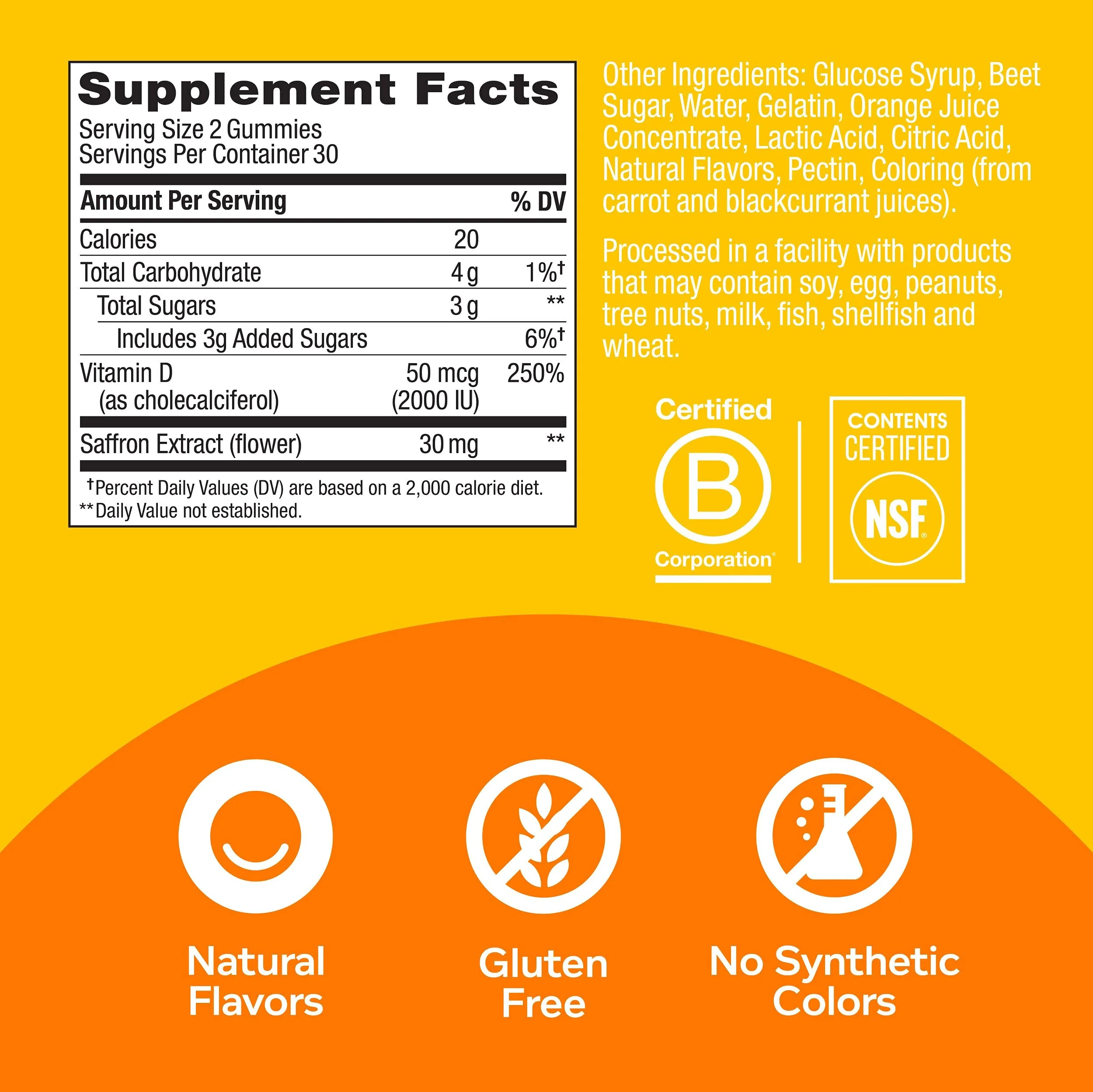 OLLY Hello Happy Gummy Worms, Mood Balance Support, Vitamin D, Saffron, Adult Chewable Supplement, Tropical Zing - 60 Count - Image 11