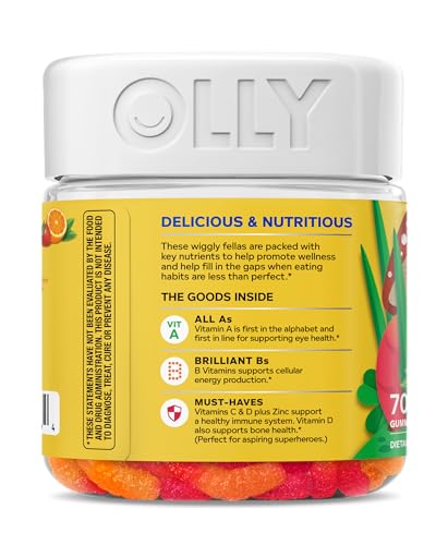 OLLY Kids Multivitamin Gummy Worms, Overall Health and Immune Support, Vitamins and Minerals A, C, D, E, Bs and Zinc, Chewable Supplement, Sour Fruit Punch, 45 Day Supply (70 Count) - Image 2