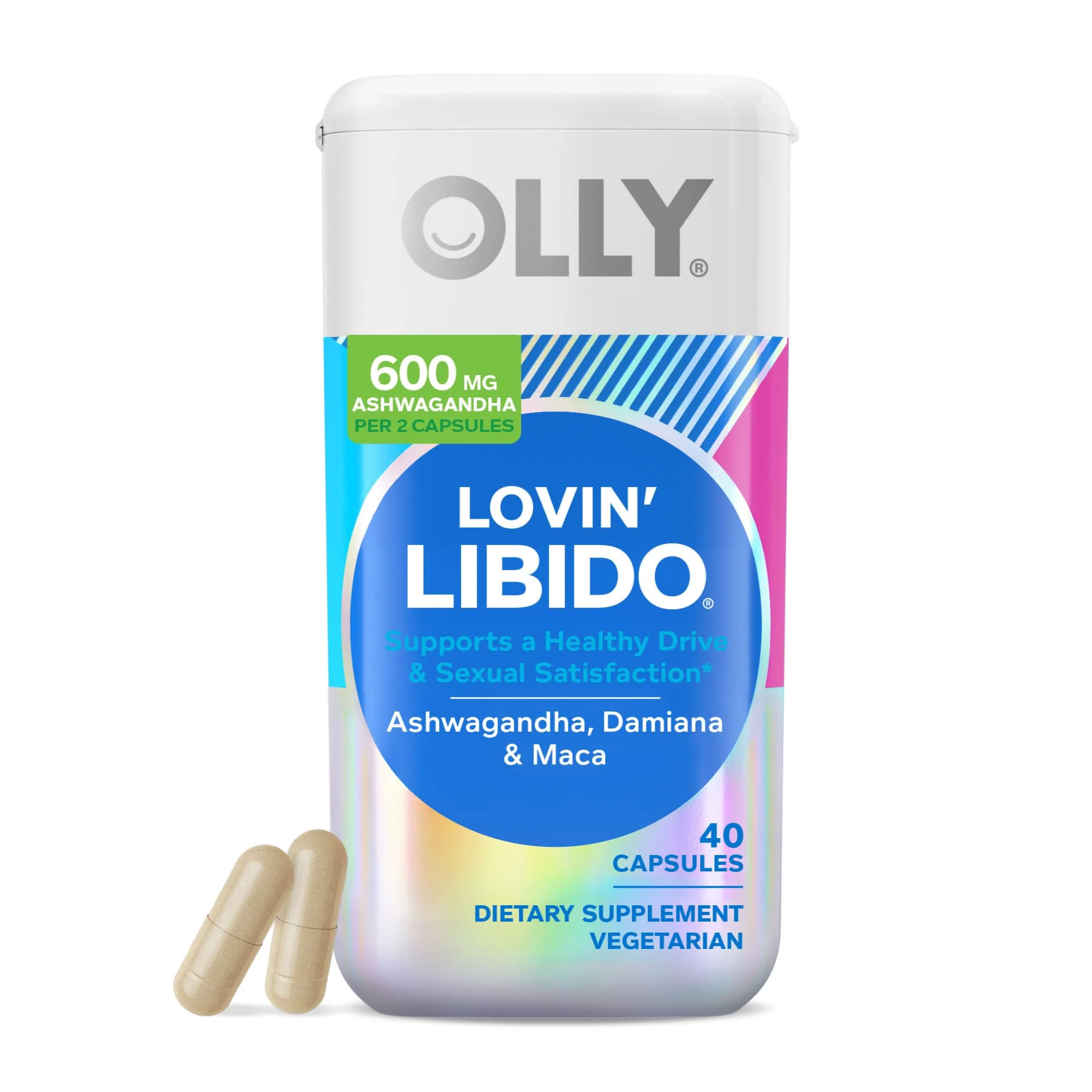 OLLY Lovin Libido Capsules, Boost Desire With Ashwagandha, Maca & Damiana, Vegetarian, Supplement for Women, 20 Day Supply - 40 Count - Image 2