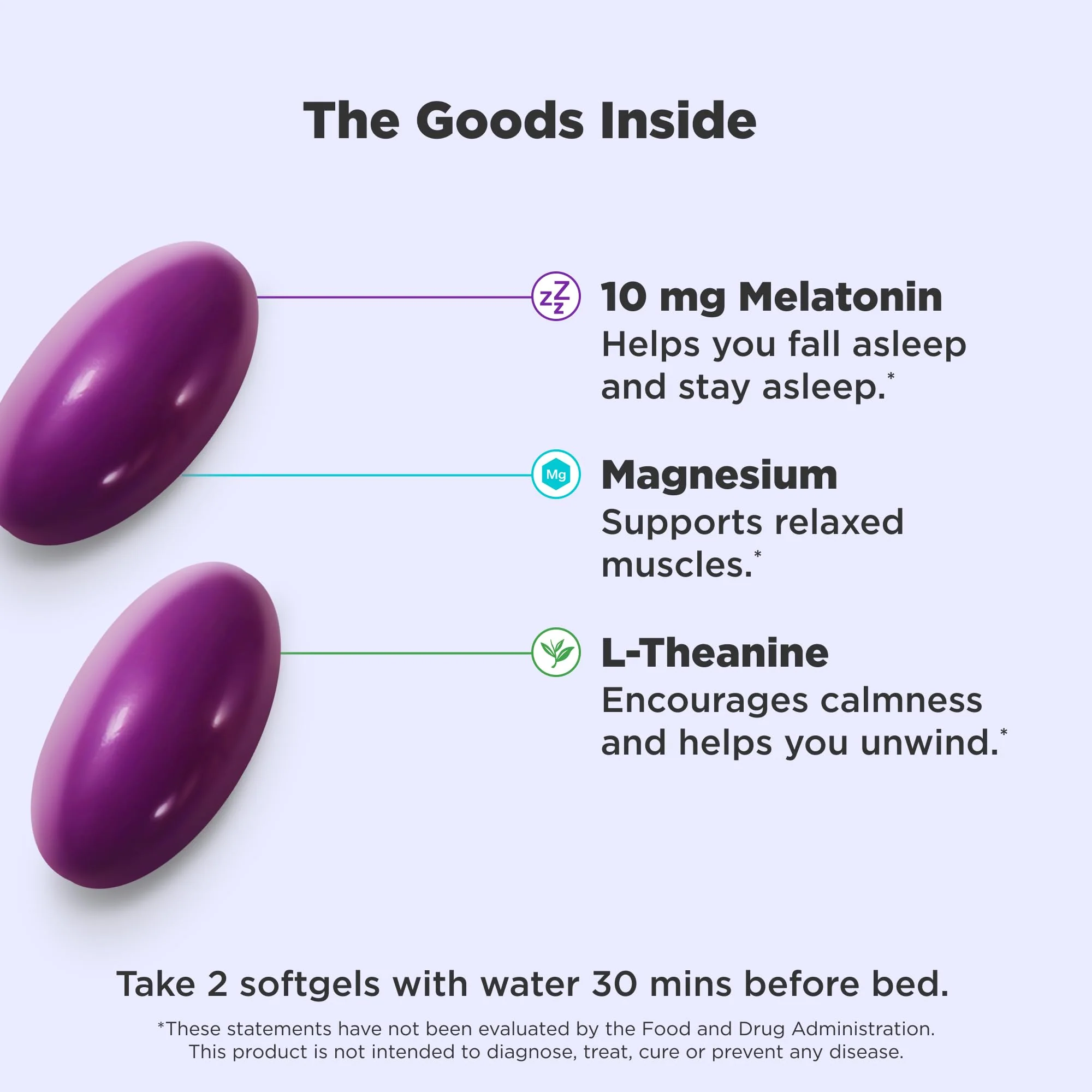 OLLY Ultra Strength Sleep Softgels, 10mg Melatonin, L-Theanine, Chamomile, Magnesium, Lemon Balm, Supports Deep Restful Sleep, Nighttime Sleep Aid, Non Habit-Forming - 60 Count - Image 11