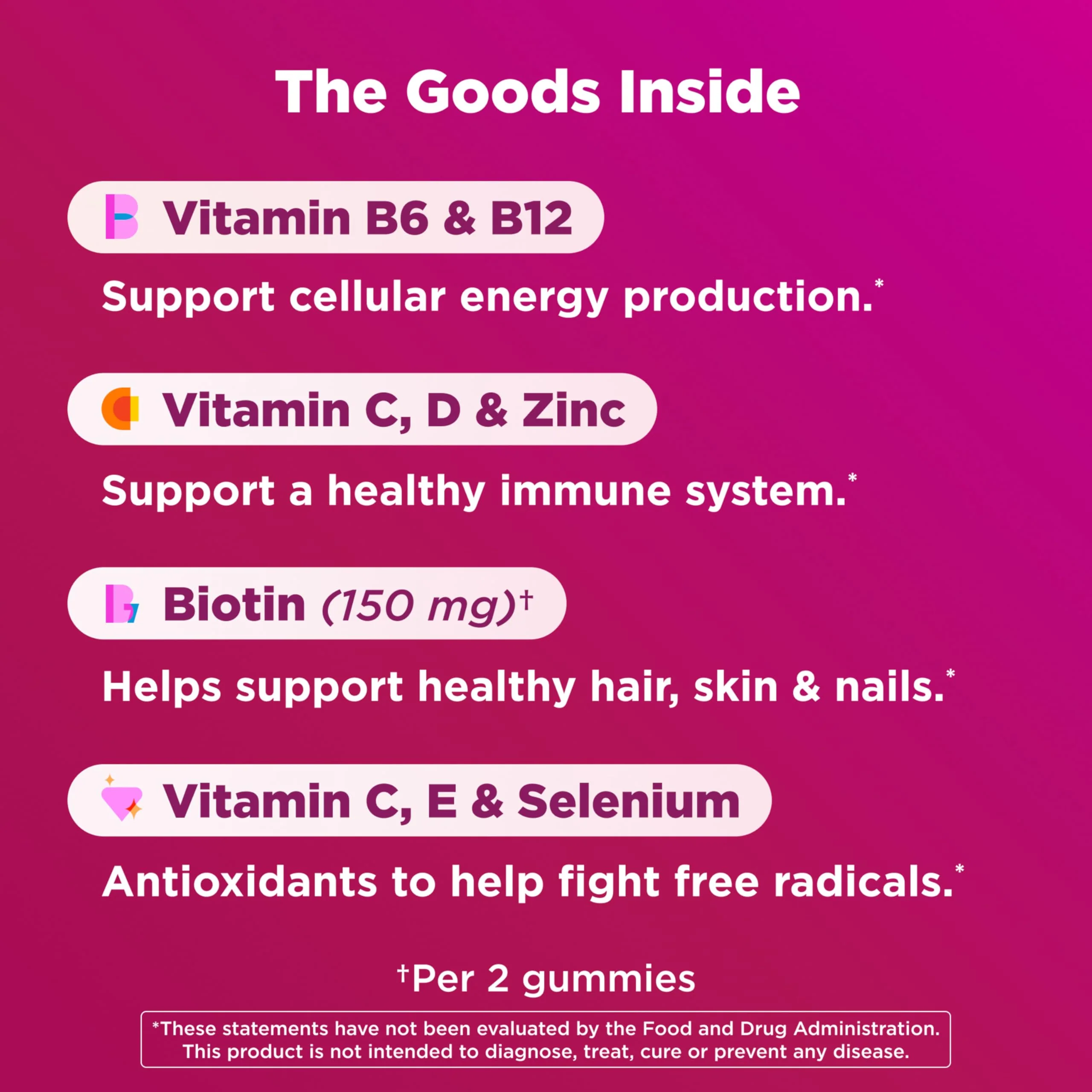 OLLY Women's Multivitamin Gummy, Vitamins A, D, C, E, Biotin, Folic Acid, Adult Chewable Vitamin, Berry Flavor, 45 Day Supply - 90 Count - Image 10