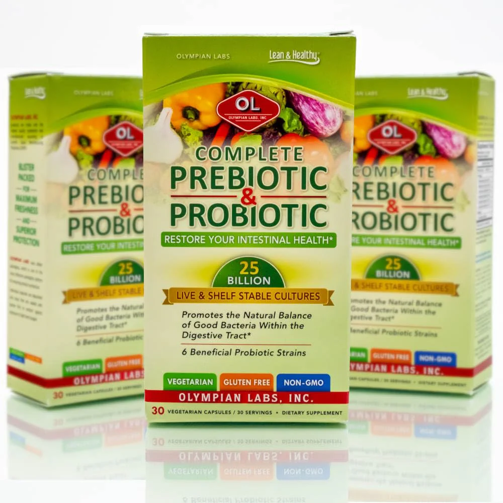 Olympian Labs Complete Prebiotic and Probiotic Supplement - 25 Billion Live Shelf Stable Cultures - 30 Vegetarian Capsules, Helps Restore the Natural Balance Within the Digestive Tract. - Image 7