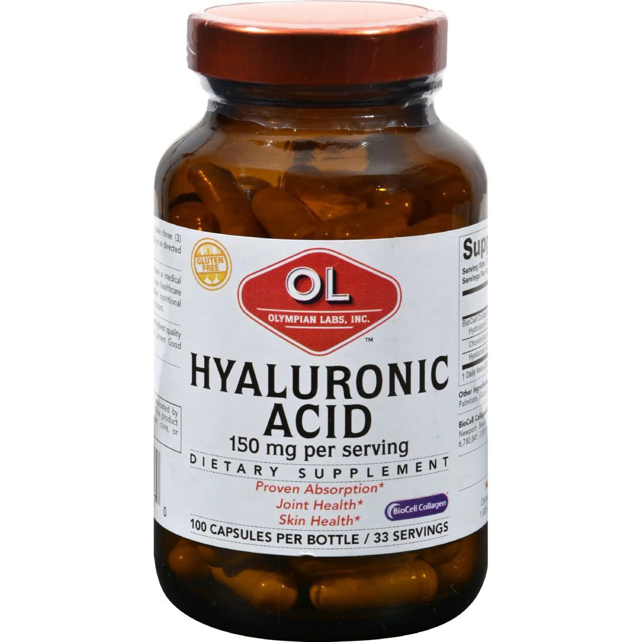 Olympian Labs Hyaluronic Acid 150mg | 99 Capsules | Support Healthy Connective Tissue and Joints - Promote Youthful Healthy Skin - Image 2