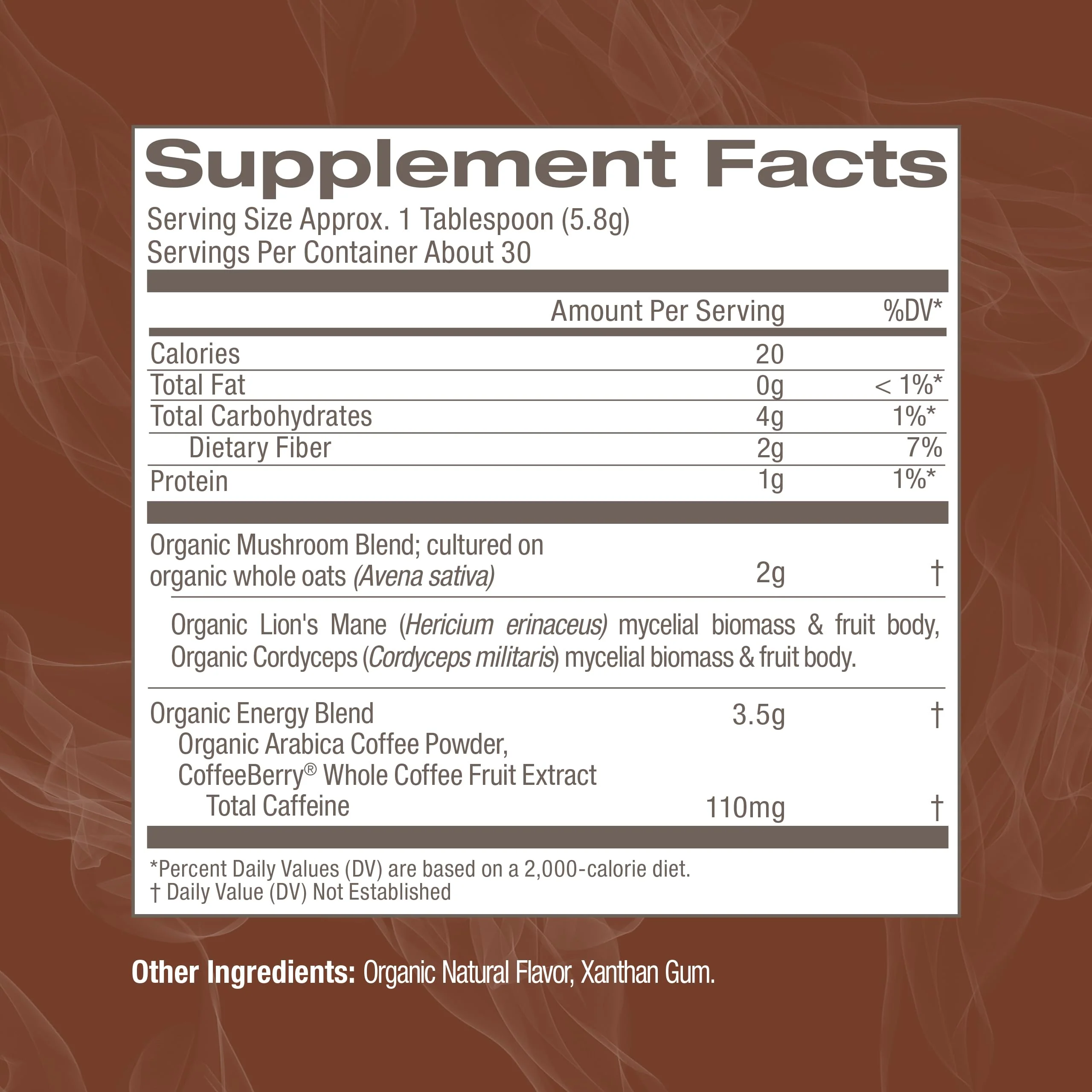 OM MUSHROOM SUPERFOOD Instant Coffee – Organic Arabica with Lion’s Mane, Cordyceps, Reishi, Turkey Tail & Ginkgo for Energy, Focus & Clarity – 6.24 oz Canister, 30 Servings - Image 6