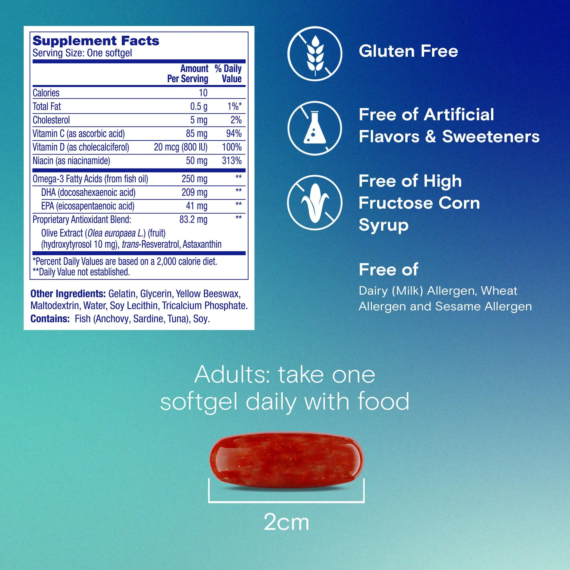 One A Day Age Factor Cell Defense-Cell Health Supplement to Support Healthy Aging Journey, Cell Health Support for Adults, with Olive Polyphenols, Resveratrol, Vitamin B3 (Niacinamide), 30 Softgels - Image 5