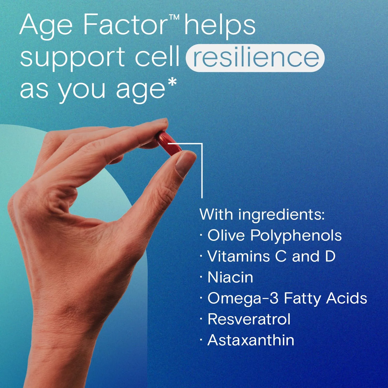 One A Day Age Factor Cell Defense-Cell Health Supplement to Support Healthy Aging Journey, Cell Health Support for Adults, with Olive Polyphenols, Resveratrol, Vitamin B3 (Niacinamide), 30 Softgels - Image 7