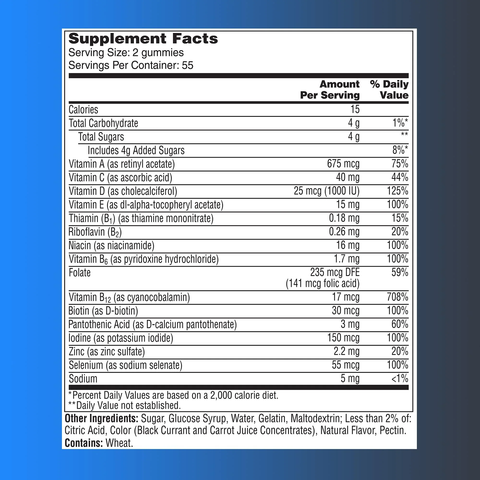 One A Day Menâ€™s 50+ Gummies, Advanced Multivitamin For Men with Brain Support and Immunity Support, Vitamins For Men with Super 8 B Vitamin Complex, 110 Count - Image 2