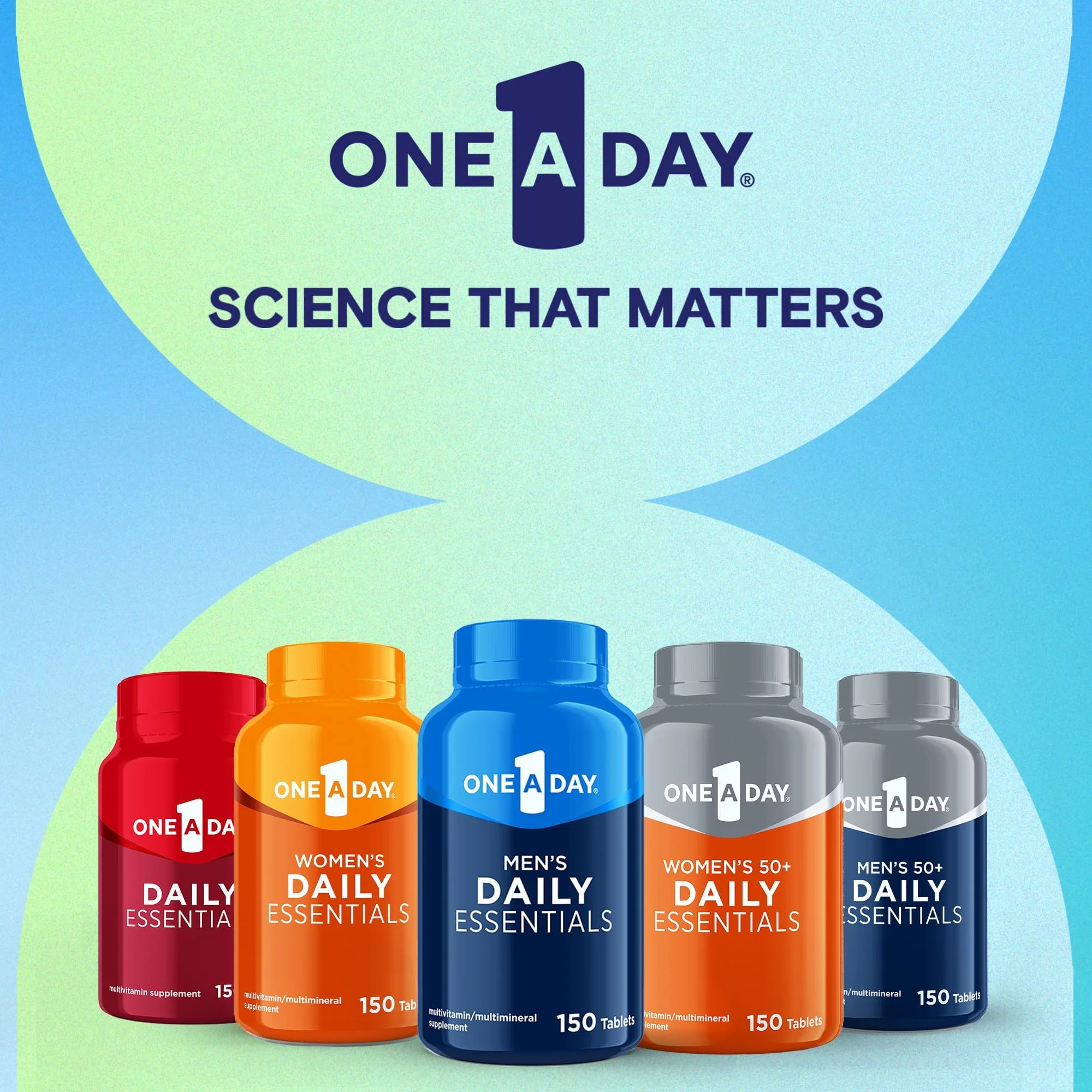 One A Day Men’s Multivitamin Daily Essentials, Multivitamin for Men Tablet, Supports Healthy Muscle Function, Physical Energy, and Immune Health with Vitamin B12, Vitamin C, and Zinc, 150 Count - Image 3