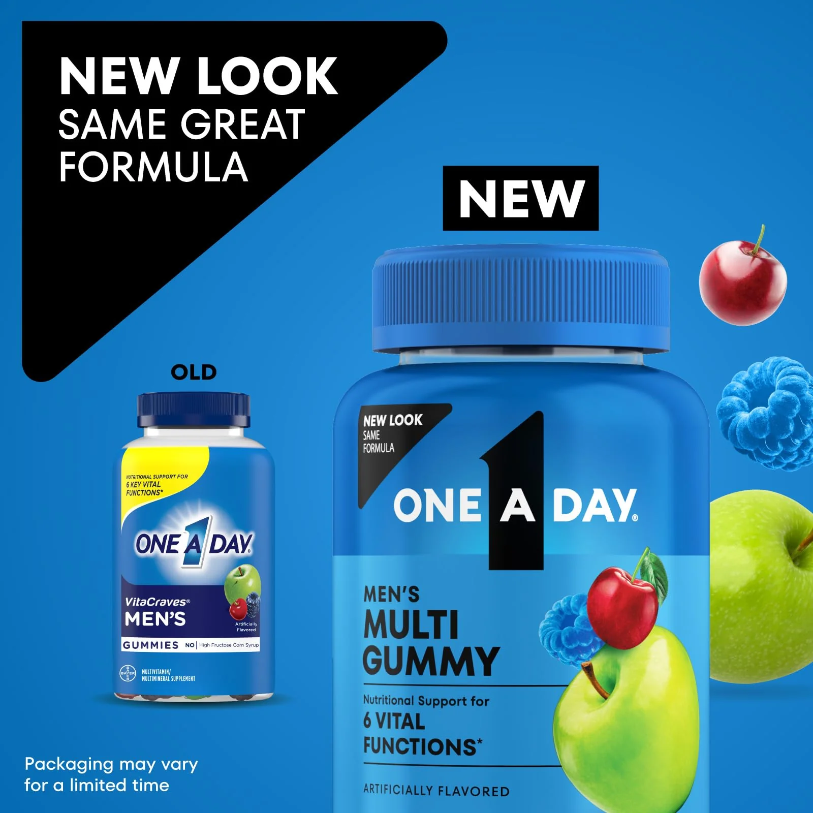 One A Day Mens Multivitamins Gummies – Multivitamin for Men with Vitamin D, Zinc, Folic Acid, Chewable Vitamin Gummies, Physical Energy Support 170 Count - Image 4