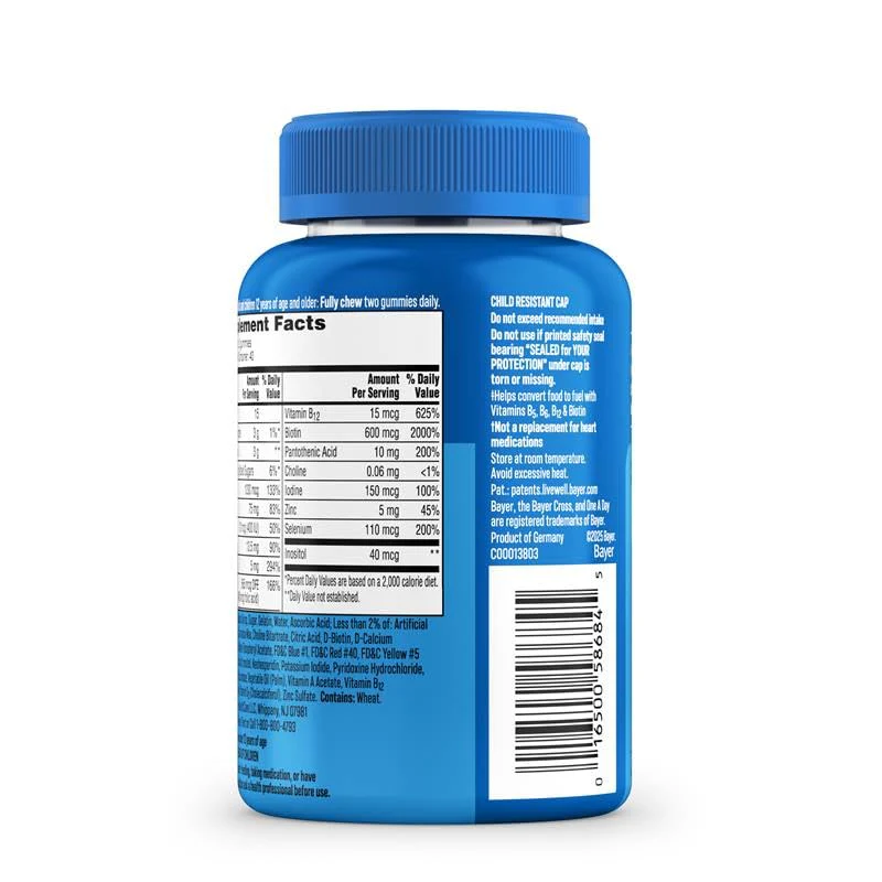 One A Day Mens Multivitamins Gummies – Multivitamin for Men with Vitamin D, Zinc, Folic Acid, Chewable Vitamin Gummies, Physical Energy Support 80 Count - Image 2