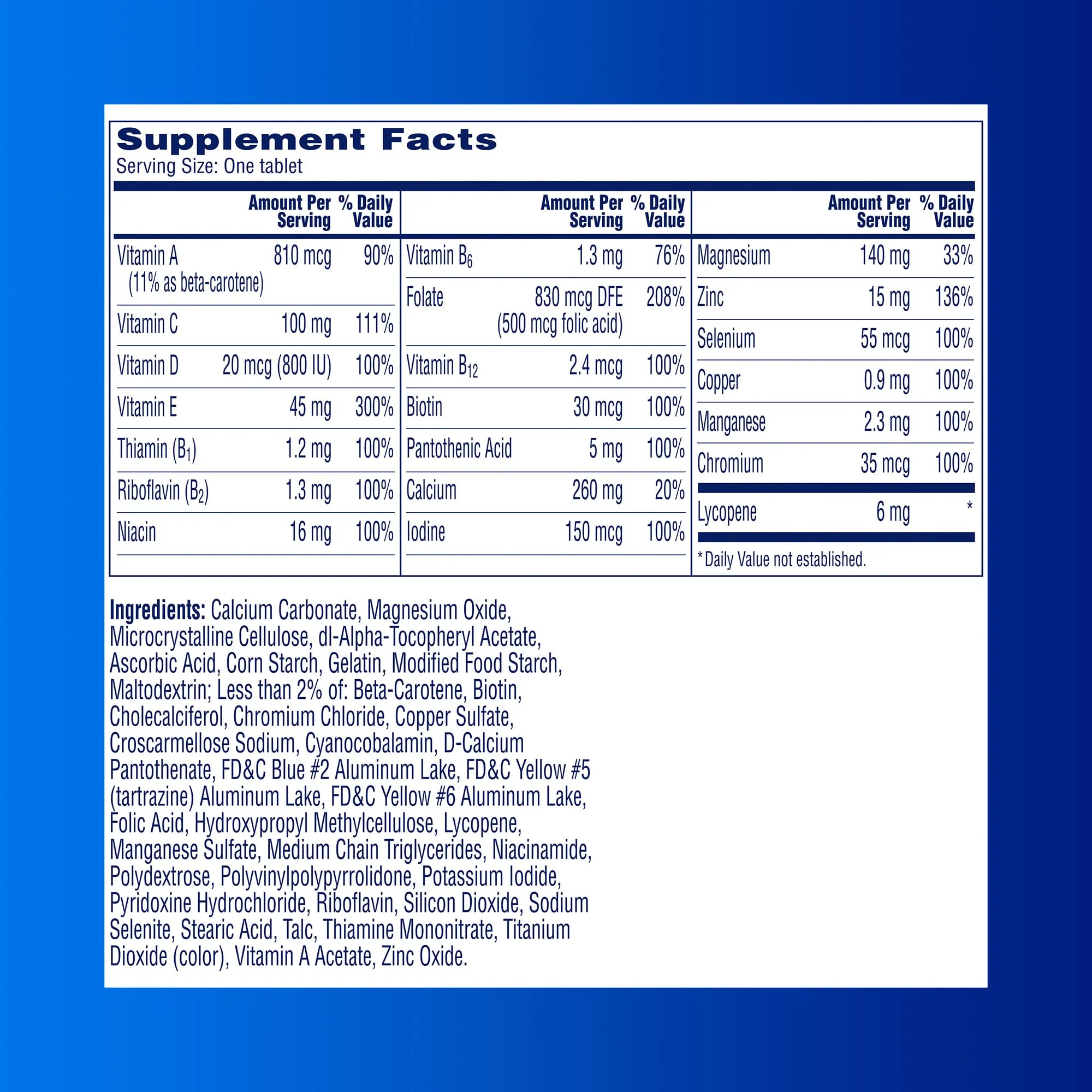 One A Day Men's Pre-Conception Health Multivitamin to Support Healthy Sperm, Supplement for Men with Vitamin C, Vitamin E, Selenium, Zinc, and Lycopene, 30 Count - Image 3
