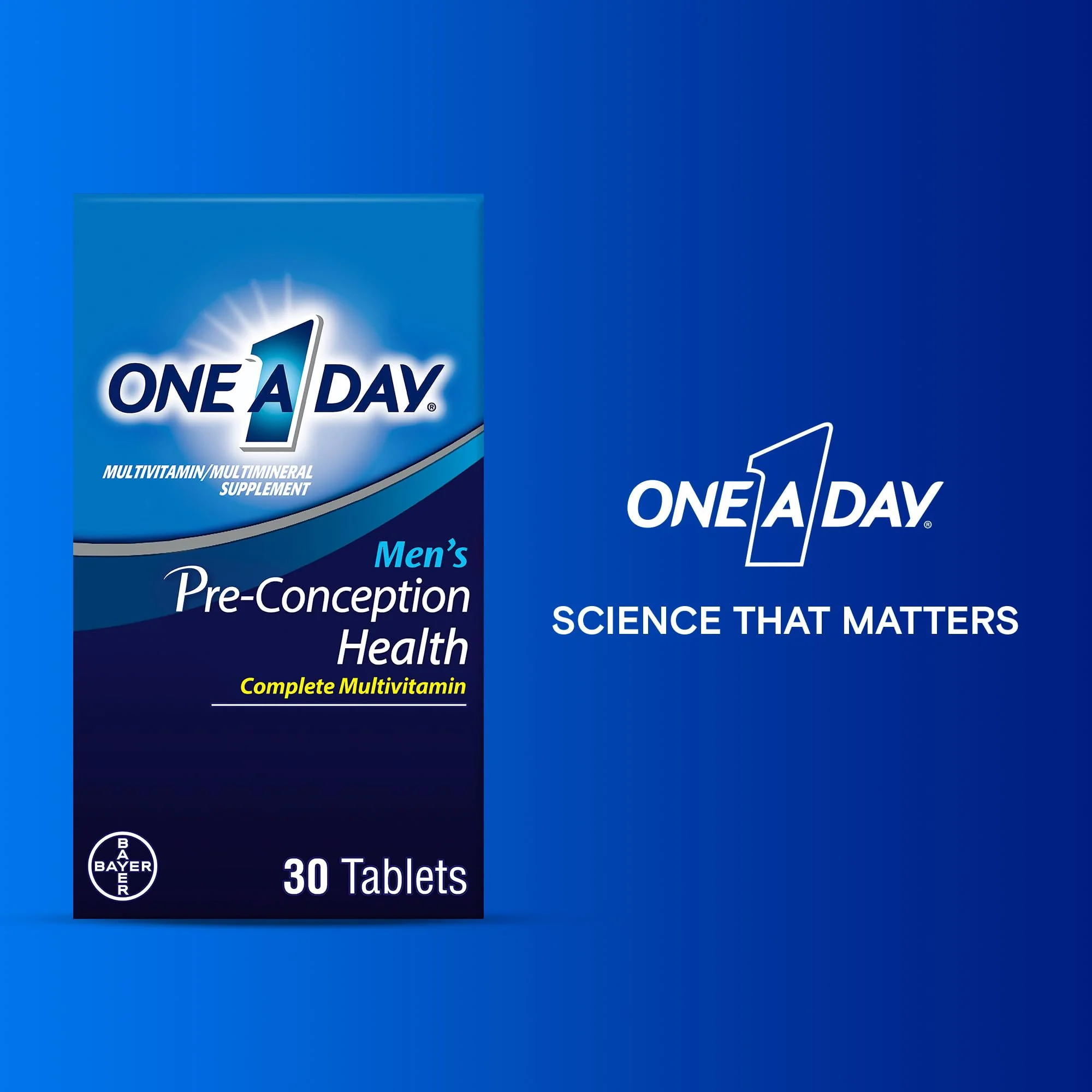 One A Day Men's Pre-Conception Health Multivitamin to Support Healthy Sperm, Supplement for Men with Vitamin C, Vitamin E, Selenium, Zinc, and Lycopene, 30 Count - Image 4