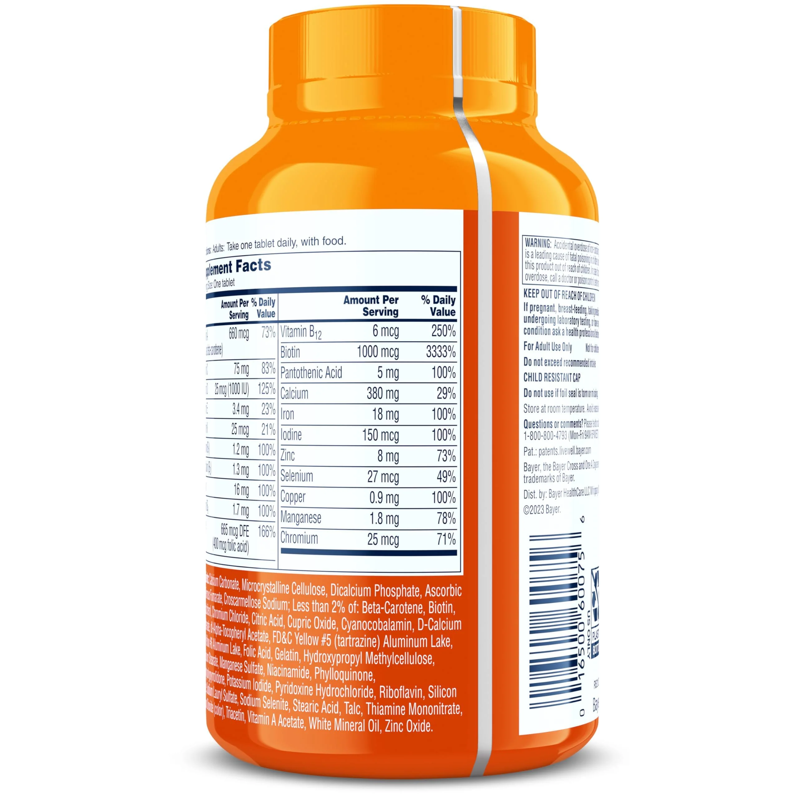One A Day Multivitamin for Women Daily Essentials, Vitamins for Women to Support Hair, Skin & Nails, Immune Health, Woman Multivitamin with Zinc, Folic Acid & B Vitamins, 150 Count - Image 2