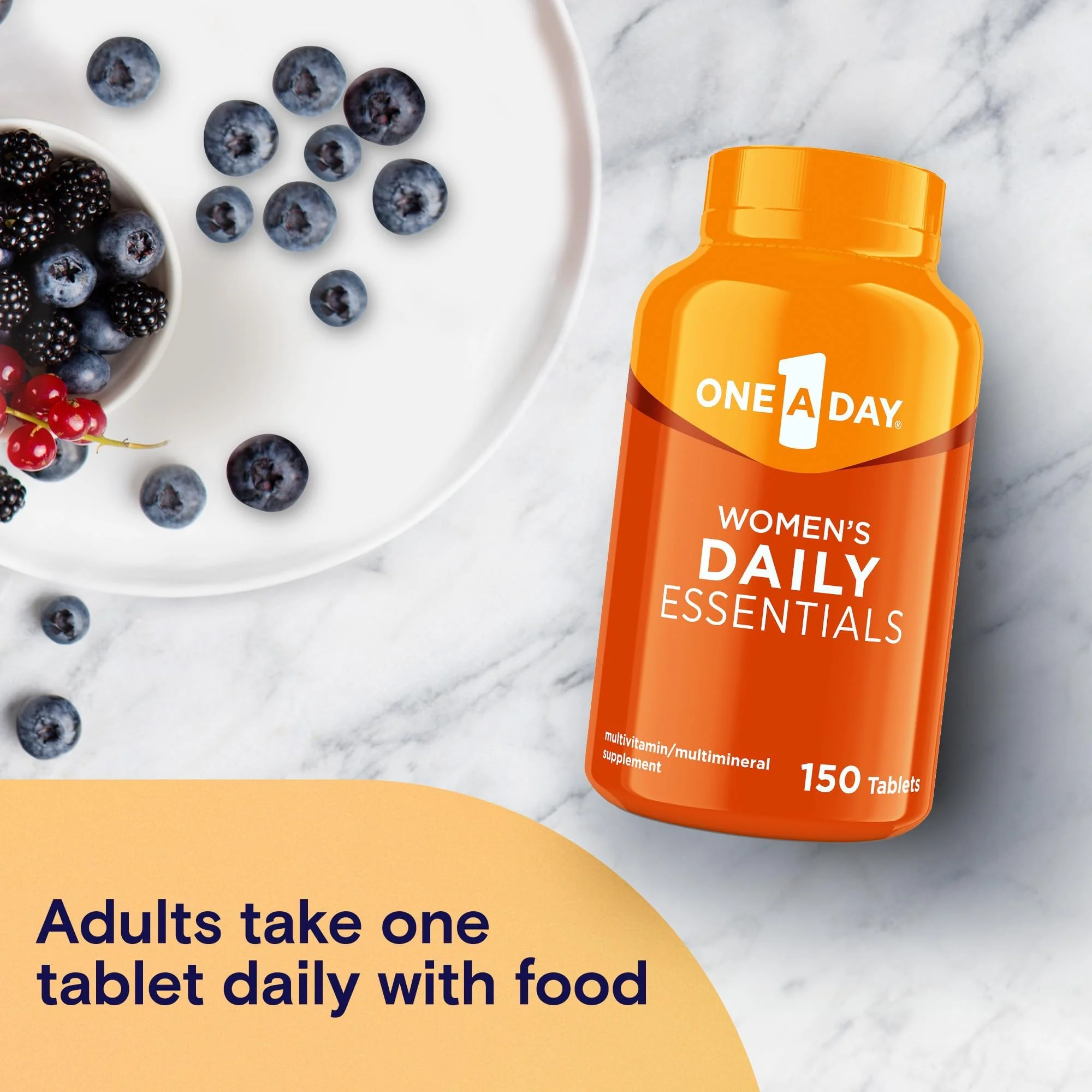 One A Day Multivitamin for Women Daily Essentials, Vitamins for Women to Support Hair, Skin & Nails, Immune Health, Woman Multivitamin with Zinc, Folic Acid & B Vitamins, 150 Count - Image 5