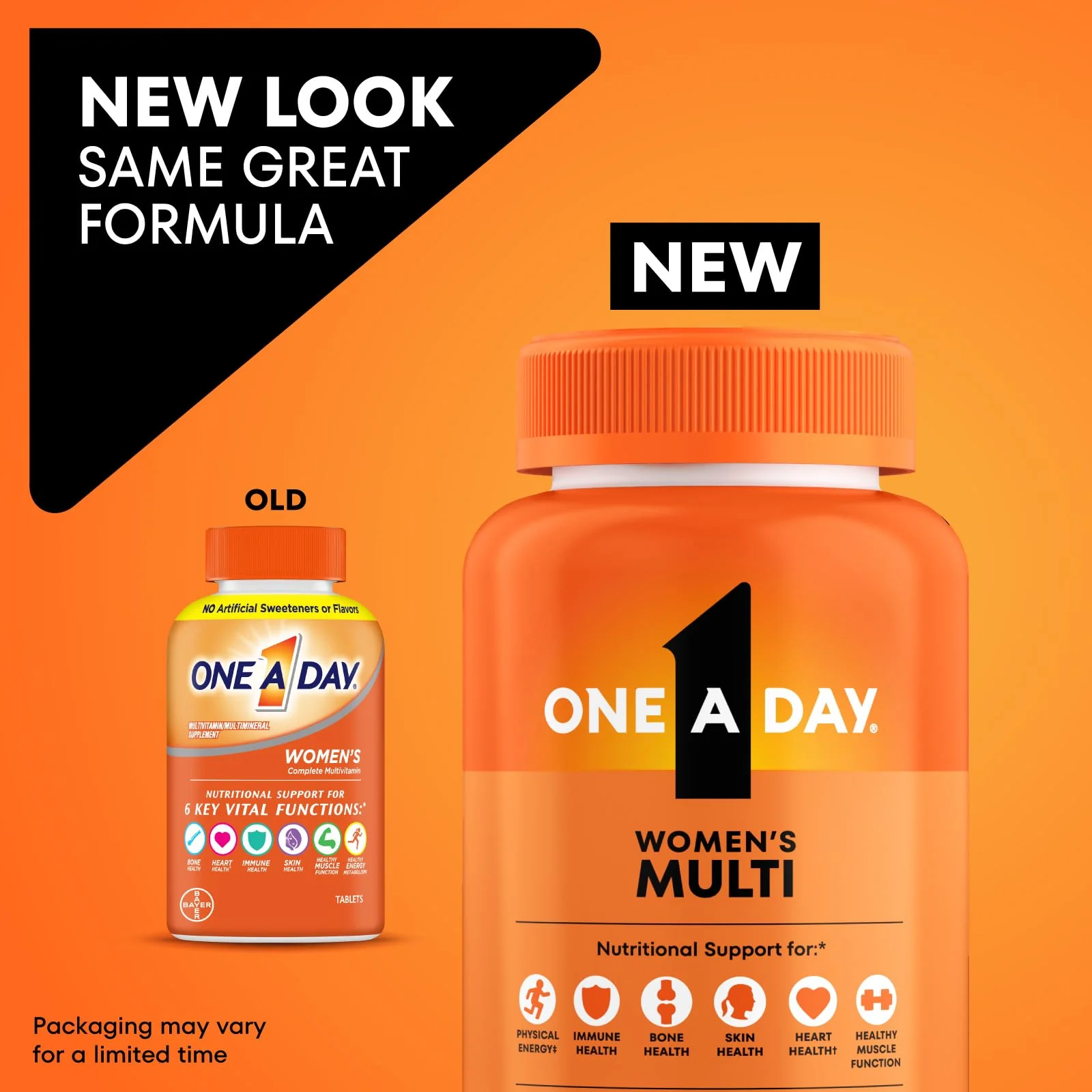 One A Day Multivitamin for Women- Daily Vitamins for Woman with Biotin, Calcium, Folic Acid, Iron & Zinc, Complete Women’s Vitamins, 200 Ct (Packaging May Vary) - Image 8