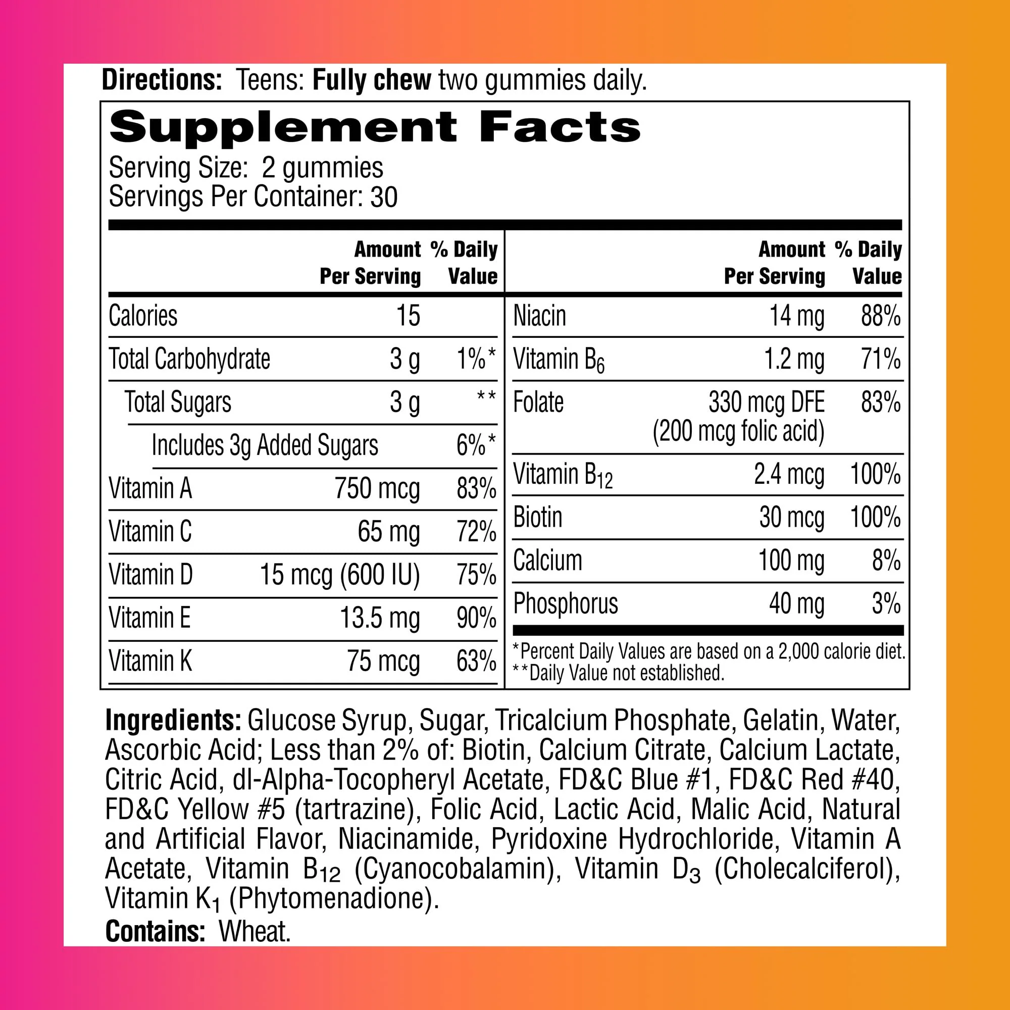 One A Day Teen Girl 60ct (Packaging May Vary) - Image 2