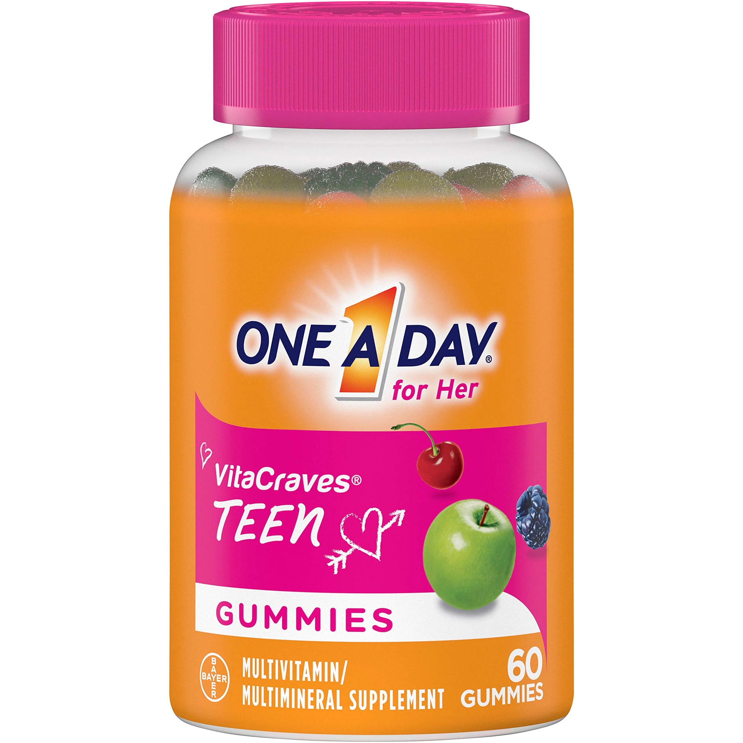 One A Day Vitacrave For H Size 60ct One A Day Vitacrave Teen For Her 60ct (Pack of 4)
