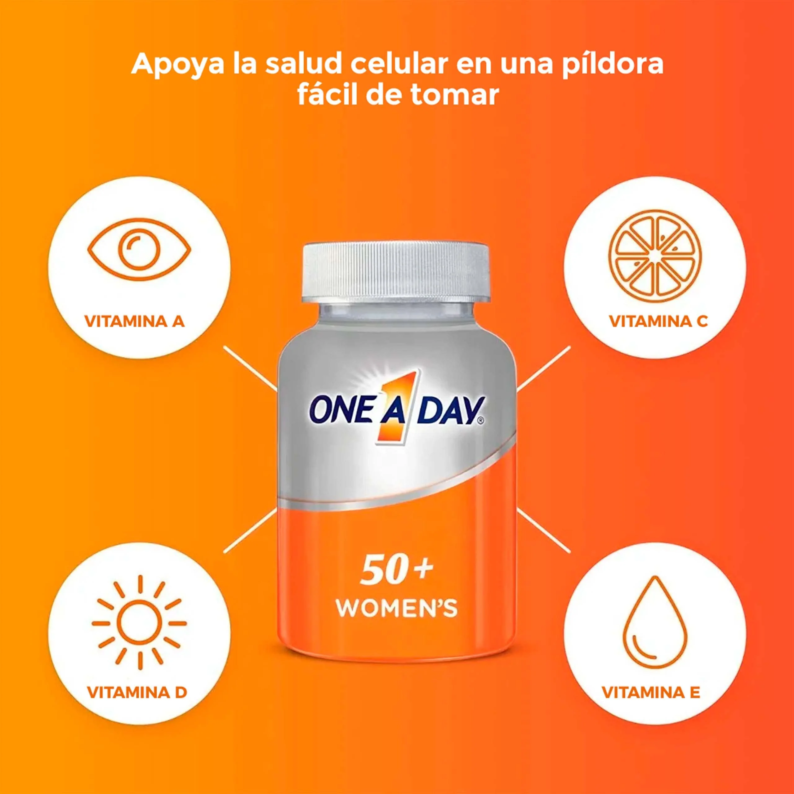 One A Day Women’s Multivitamin, Supplement with Vitamin A, C, D, E and Zinc for Immune Health Support, B12, Biotin, Calcium & More, Tablet 200 count - Image 4