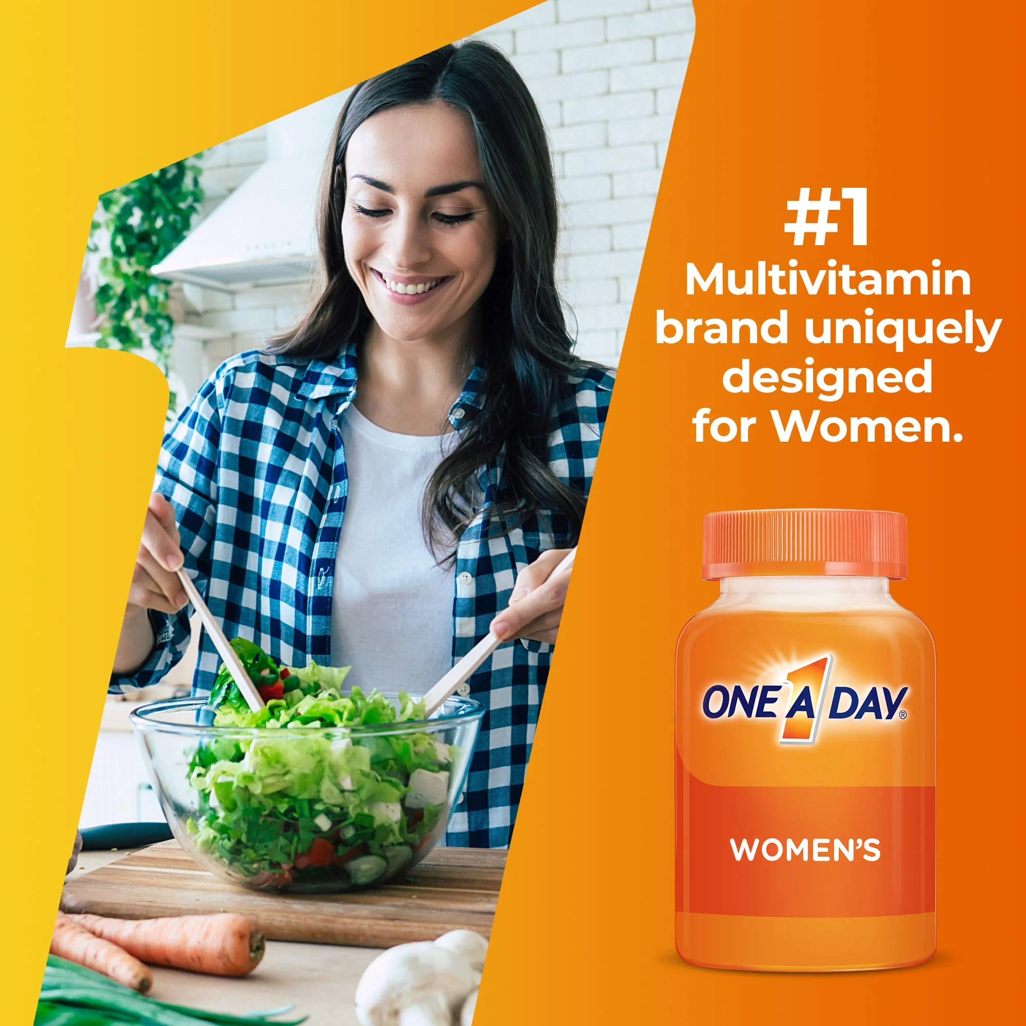 One A Day Women’s Multivitamin, Supplement with Vitamin A, Vitamin C, Vitamin D, Vitamin E and Zinc for Immune Health Support, B12, Biotin, Calcium & More, Tablet, 250 count - Image 6