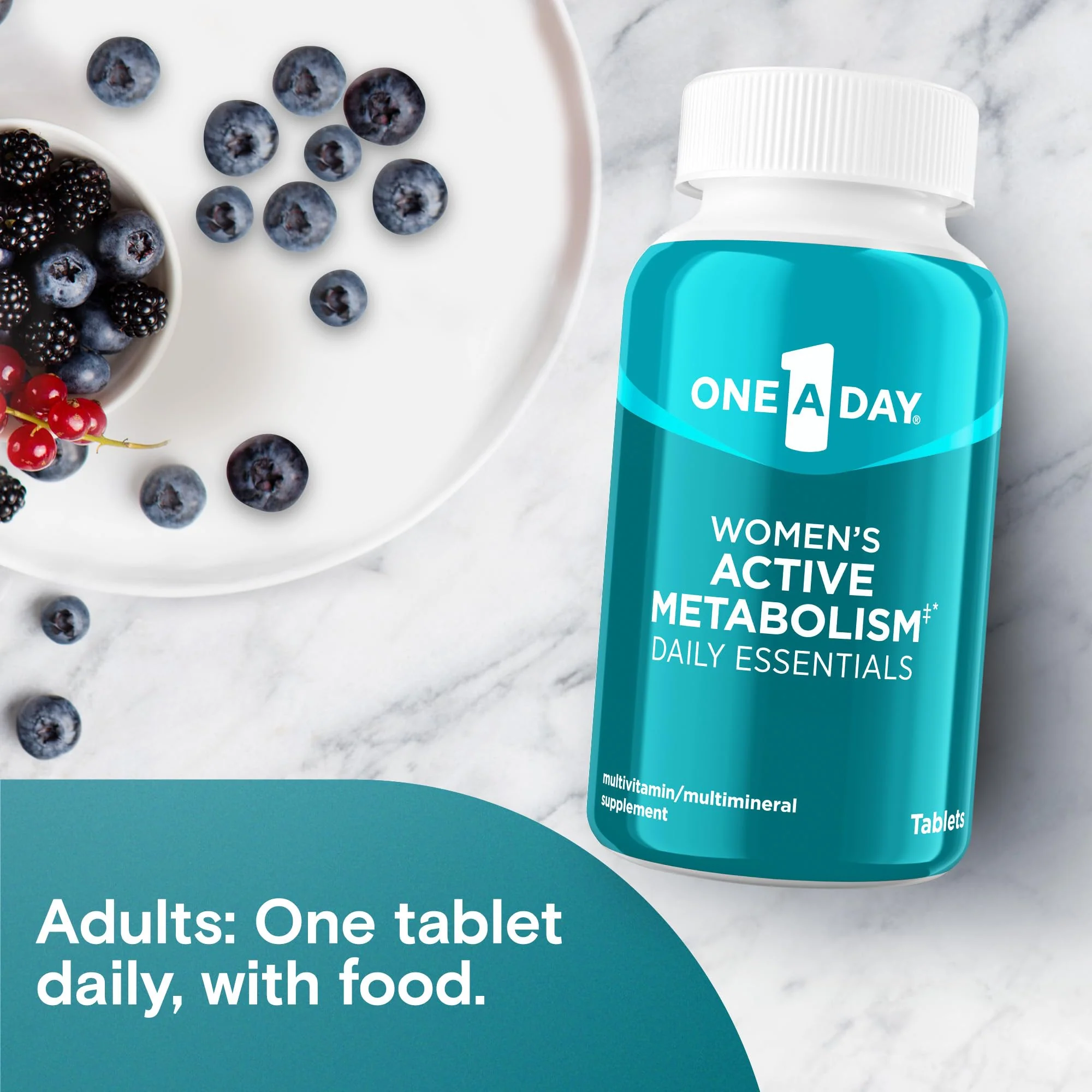 One A Day Women's Active Metabolism Daily Essential, Multivitamin for Women, Metabolism Support, Vitamins for Women with All 8 B-Vitamins, Vitamin D, Magnesium & More,120 Count - Image 4