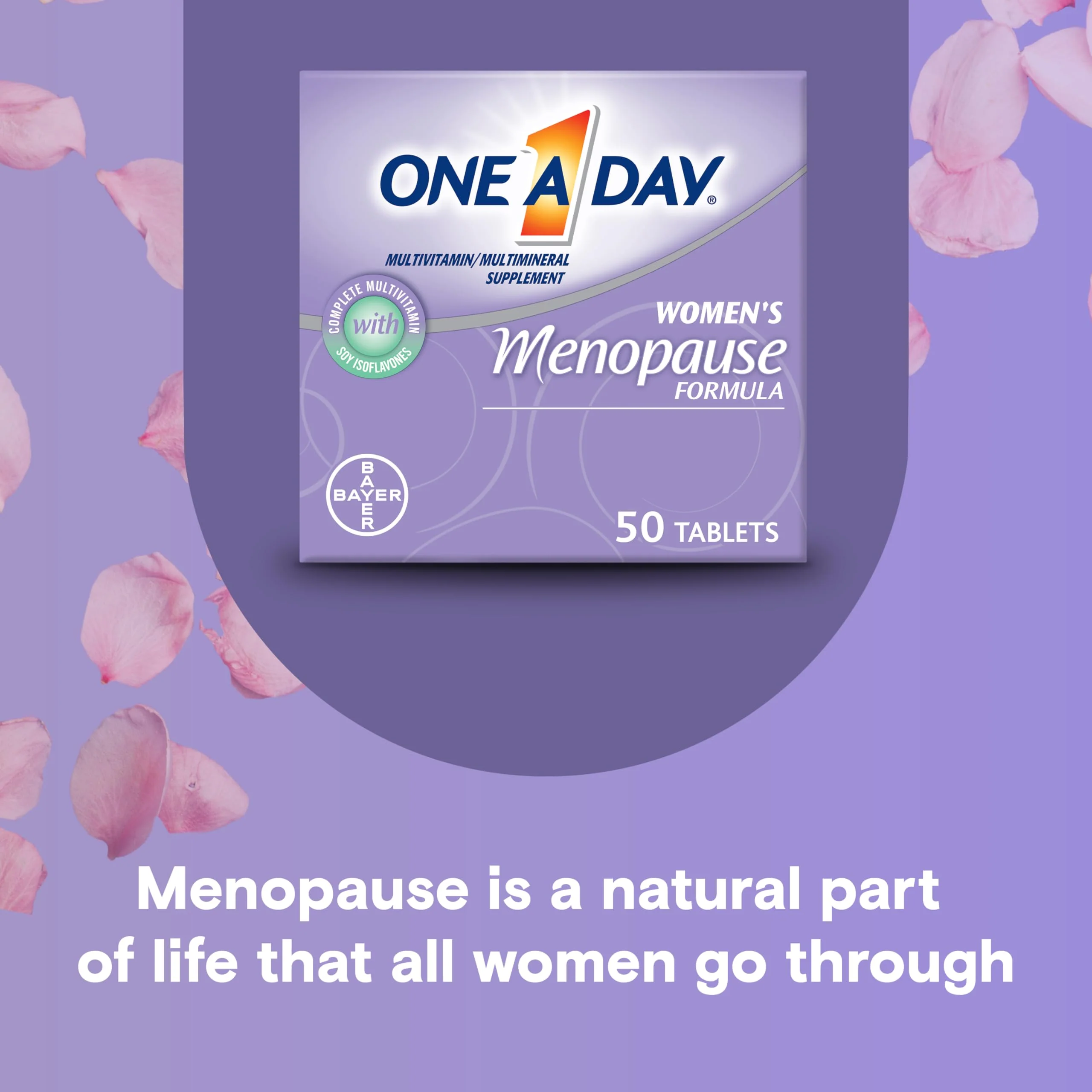 One A Day Women's Menopause Multivitamin with Vitamin A, Vitamin C, Vitamin D, Vitamin E and Zinc for Immune Health Support, Bone health, 50 Count (Packaging May Vary) - Image 4