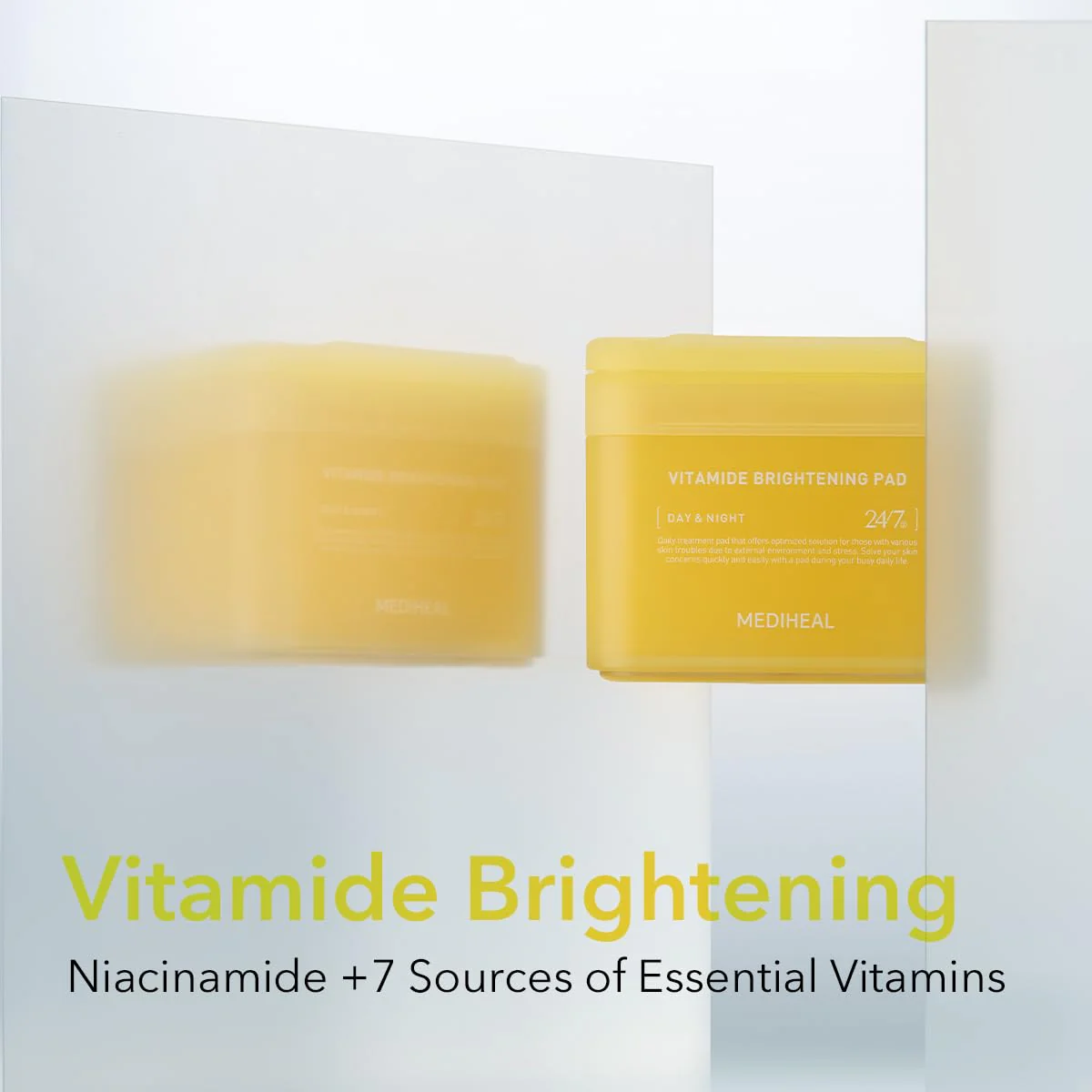 (Only Refill) Mediheal Vitamide Brightening Pad (100 Pads) - Radiance Boosting Pads for Clear, Illuminating Skin - Vegan Gauze Pad - Image 5