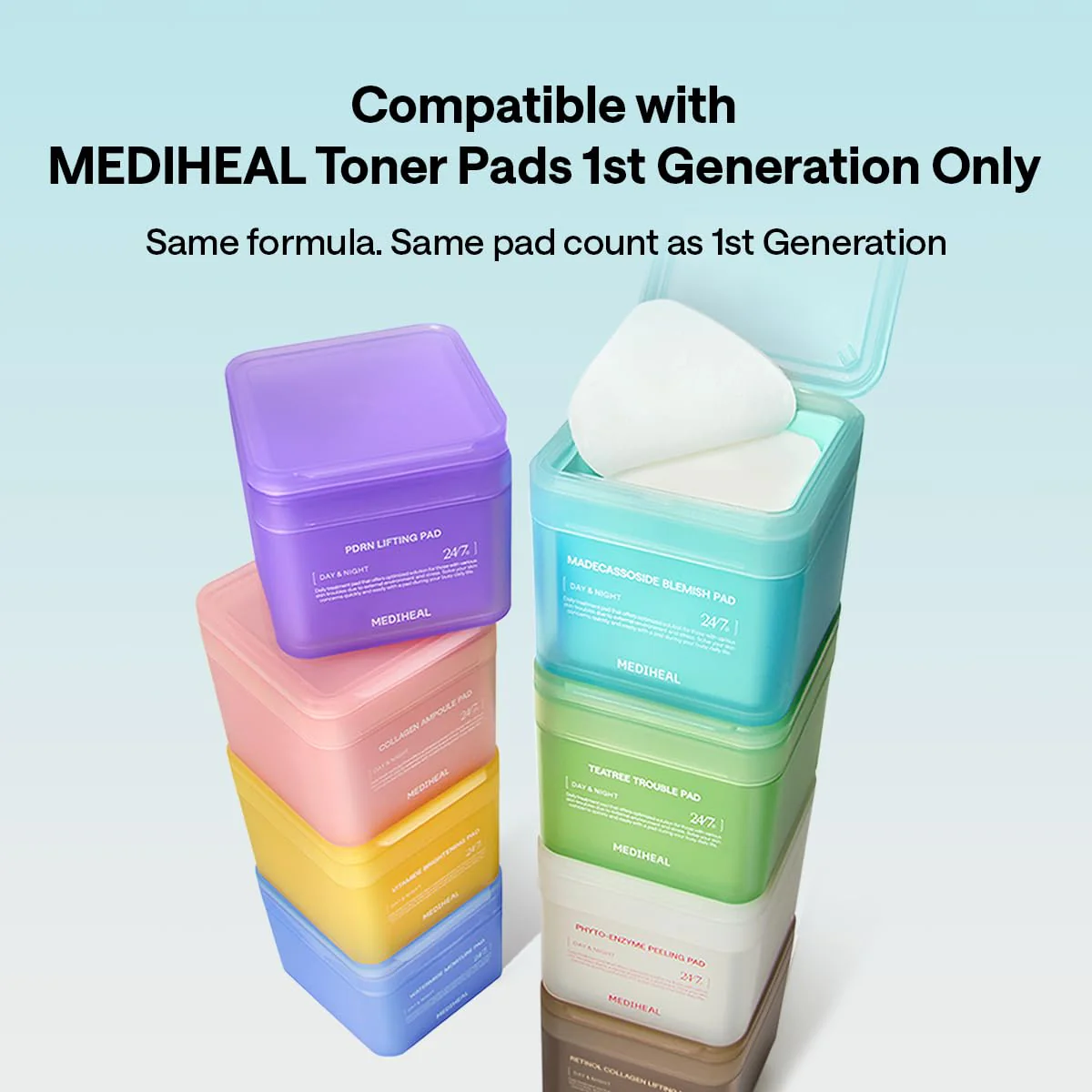 (Only Refill) Mediheal Vitamide Brightening Pad (100 Pads) - Radiance Boosting Pads for Clear, Illuminating Skin - Vegan Gauze Pad - Image 9