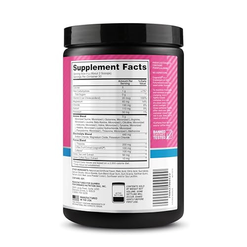 Optimum Nutrition Amino Energy Powder Plus Focus, with BCAA, Electrolytes, and Caffeine, Watermelon, 30 Servings (Packaging May Vary) - Image 3