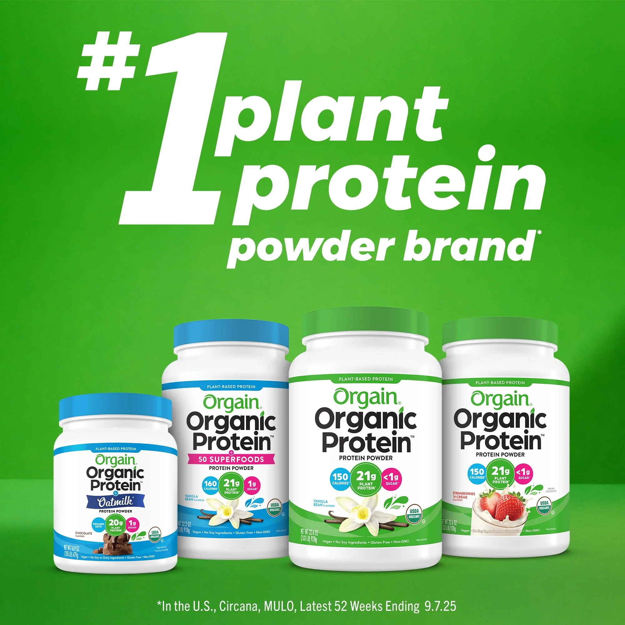 Orgain Organic Vegan Protein + 50 Superfoods Powder, Creamy Chocolate Fudge - 21g Plant Based Protein, 9g Prebiotic Fiber, No Lactose, Gluten Free, No Added Sugar, 2.02 lb (Packaging May Vary) - Image 3