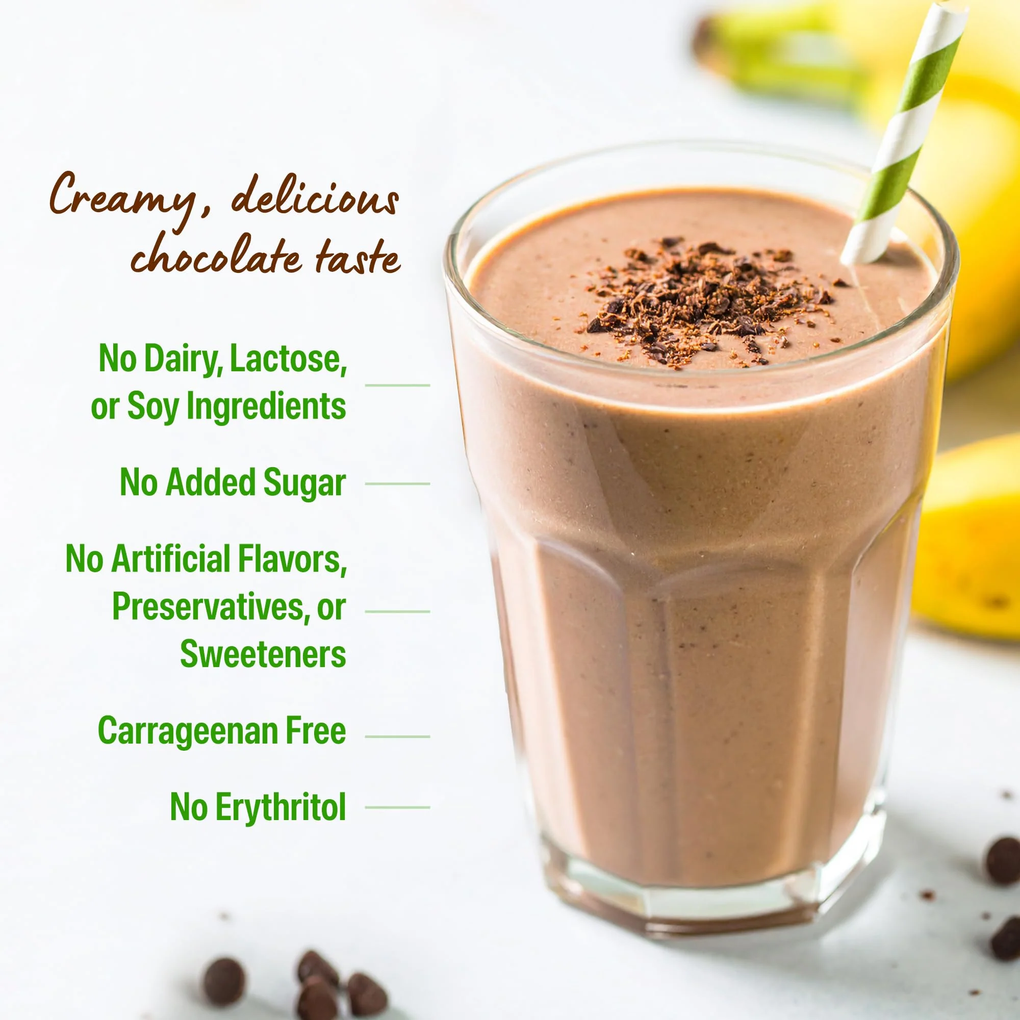 Orgain Organic Vegan Protein Powder, Creamy Chocolate Fudge - 21g Plant Protein, 6g Prebiotic Fiber, Low Net Carb, No Lactose Ingredients, No Added Sugar, Non-GMO, For Shakes & Smoothies, 2.03 lb - Image 4