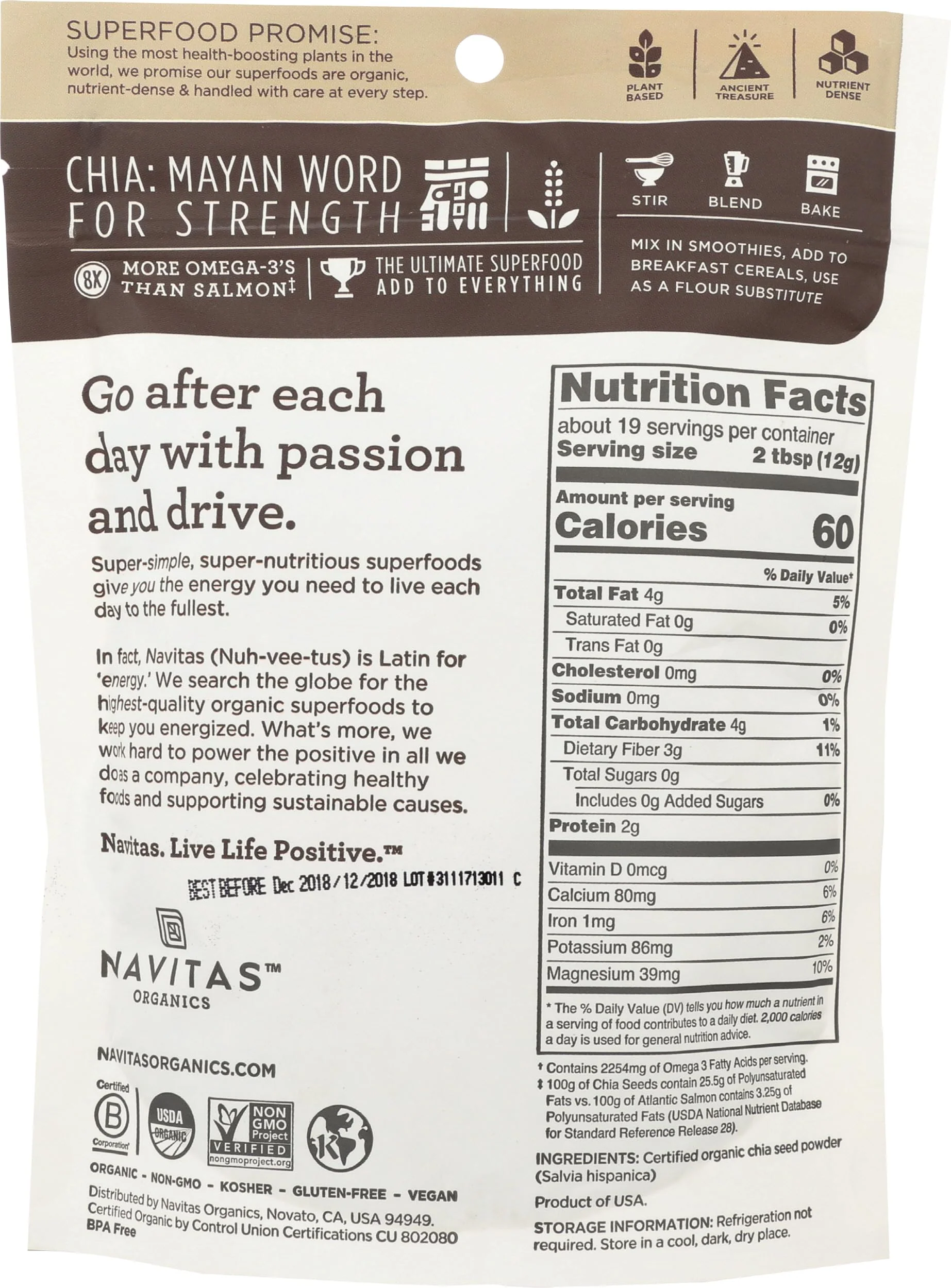 Organic Chia Powder 8 Ounces - Image 9
