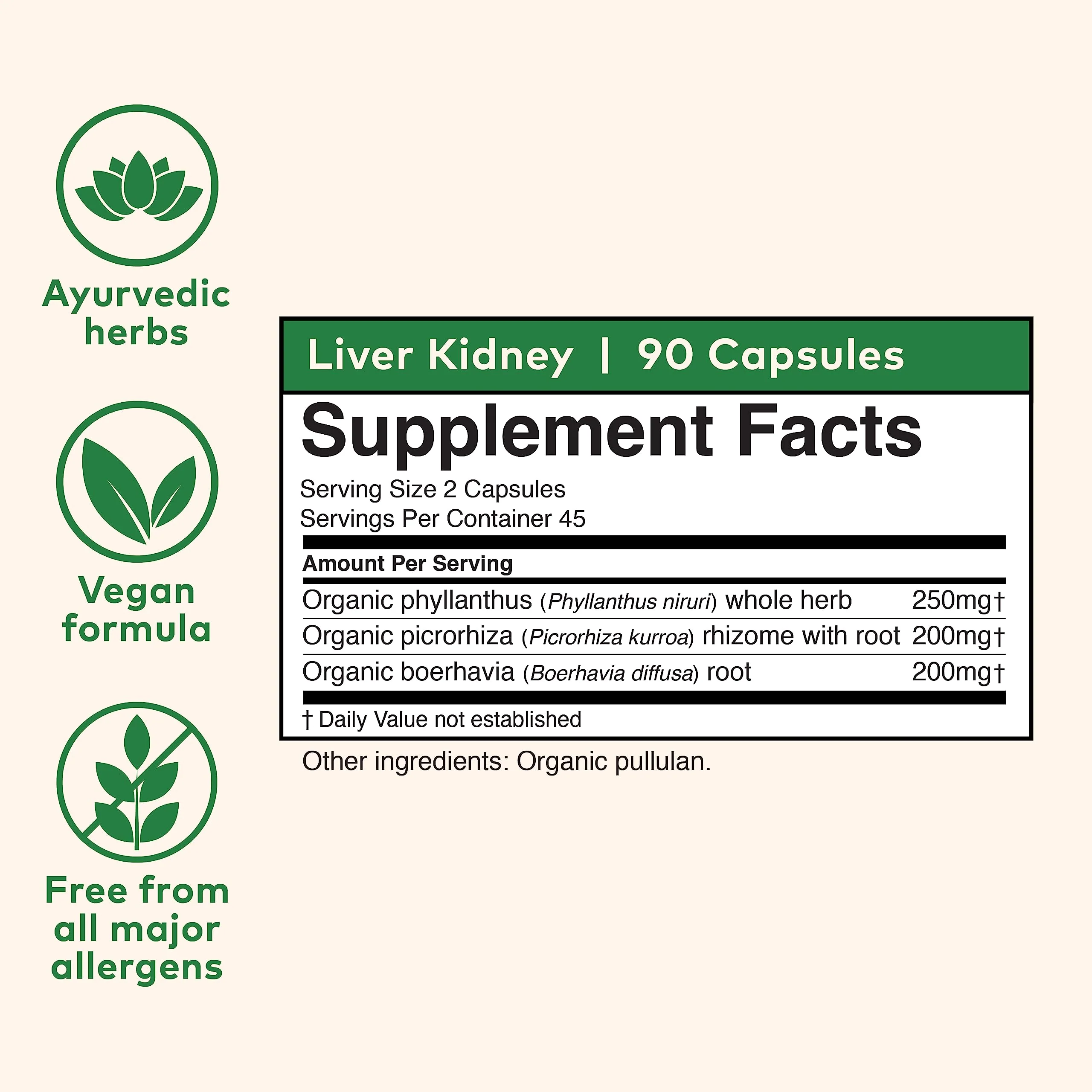 ORGANIC INDIA Liver Kidney Herbal Supplement - Detoxify & Rejuvenate, Supports Healthy Liver & Kidney Function, Vegan, Gluten-Free, Kosher, USDA Certified Organic, Non-GMO - 90 Capsules - Image 4