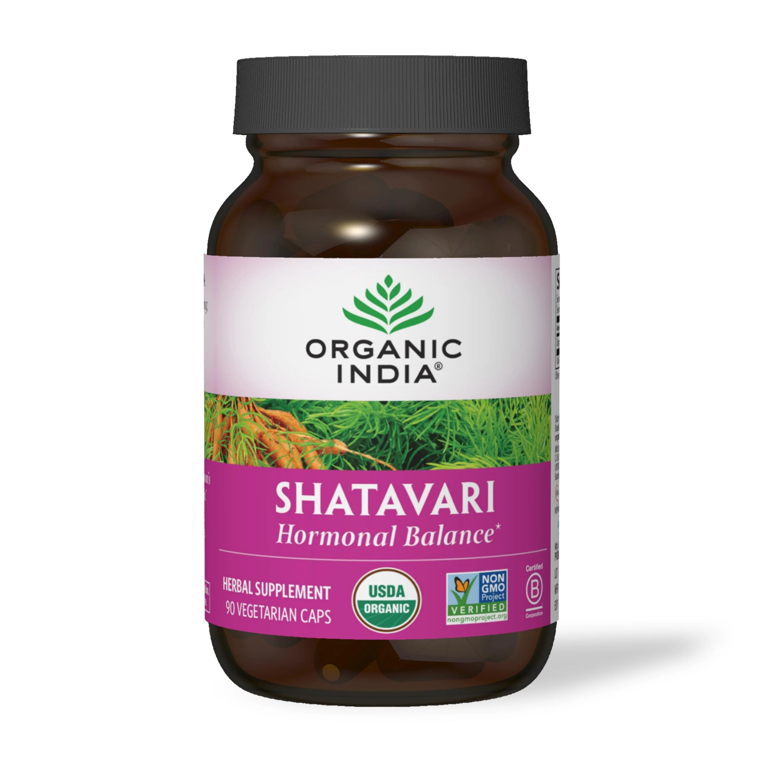 ORGANIC INDIA Shatavari Herbal Supplement - Supports Hormonal Balance, Immune and Inflammatory Response, Vegan, Gluten-Free, USDA Organic, Supports Reproductive Health - 90 Capsules - Image 2