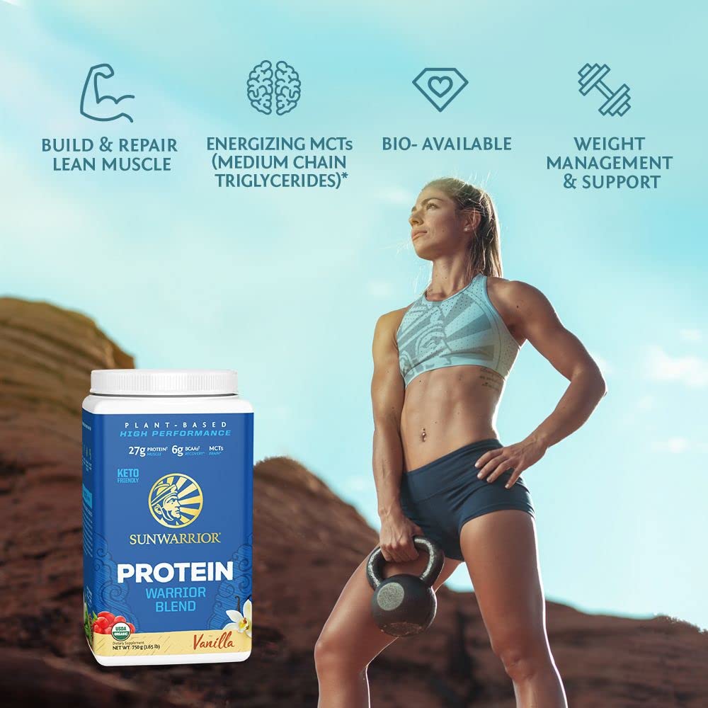 Organic Plant Based Protein Powder | Vegan Organic Protein Powder Vanilla Flavored with BCAA Amino Acids & Hemp Seed Pea Blend | Non-GMO Soy Dairy Filler & Gluten Free (Vanilla, 17 Servings) - Image 2