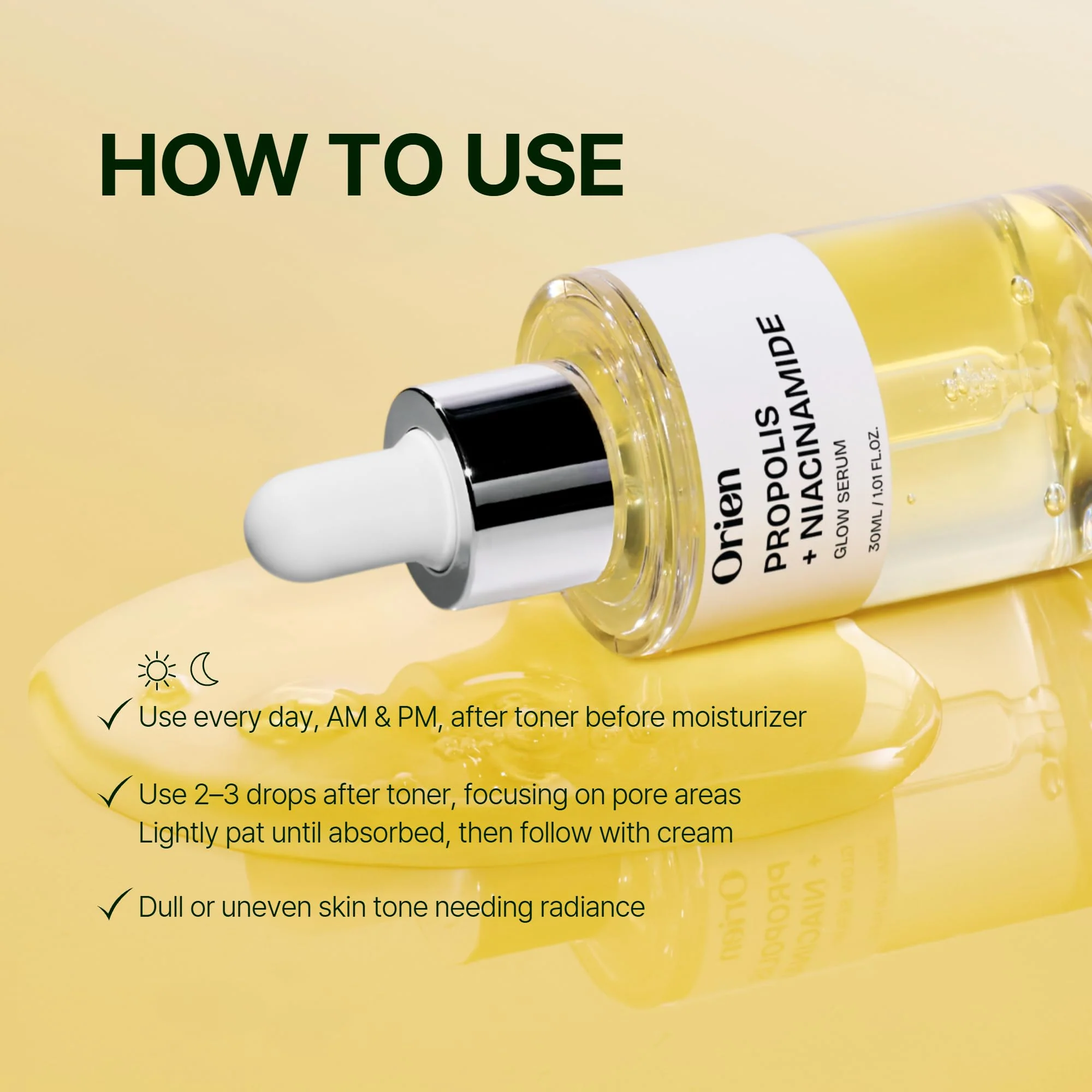 Orien Propolis Niacinamide Glow Serum 1.01 fl.oz. - Image 3